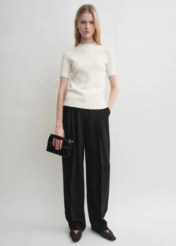 Raglan-sleeve terry knit white sold by Toteme