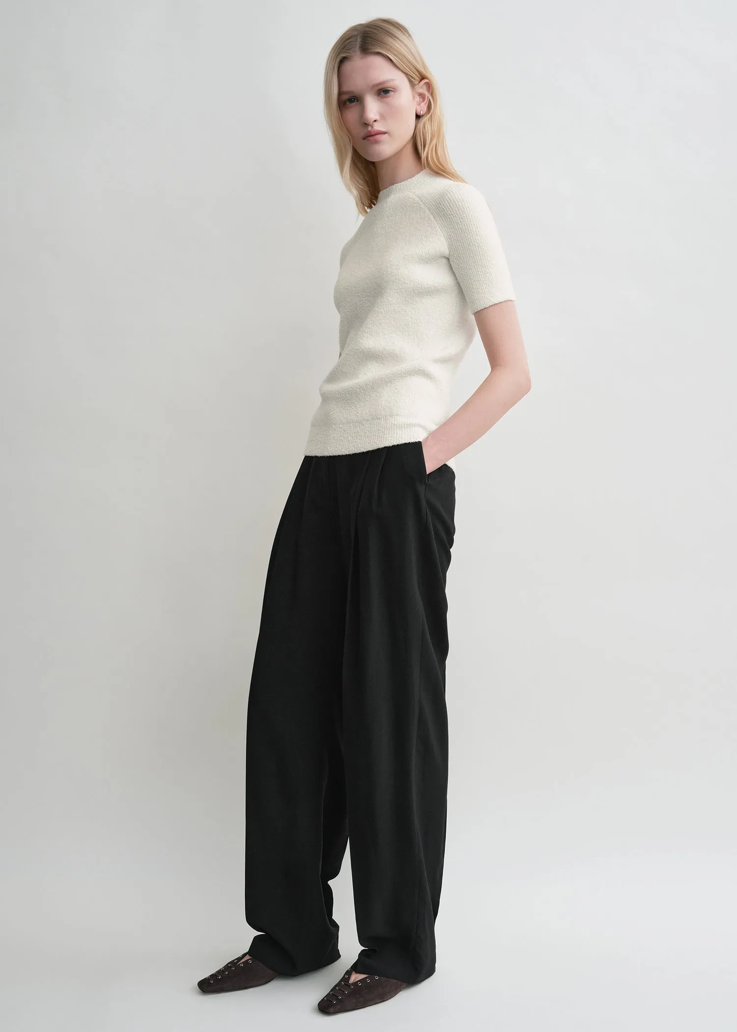 Raglan-sleeve terry knit white sold by Toteme product image thumbnail 2