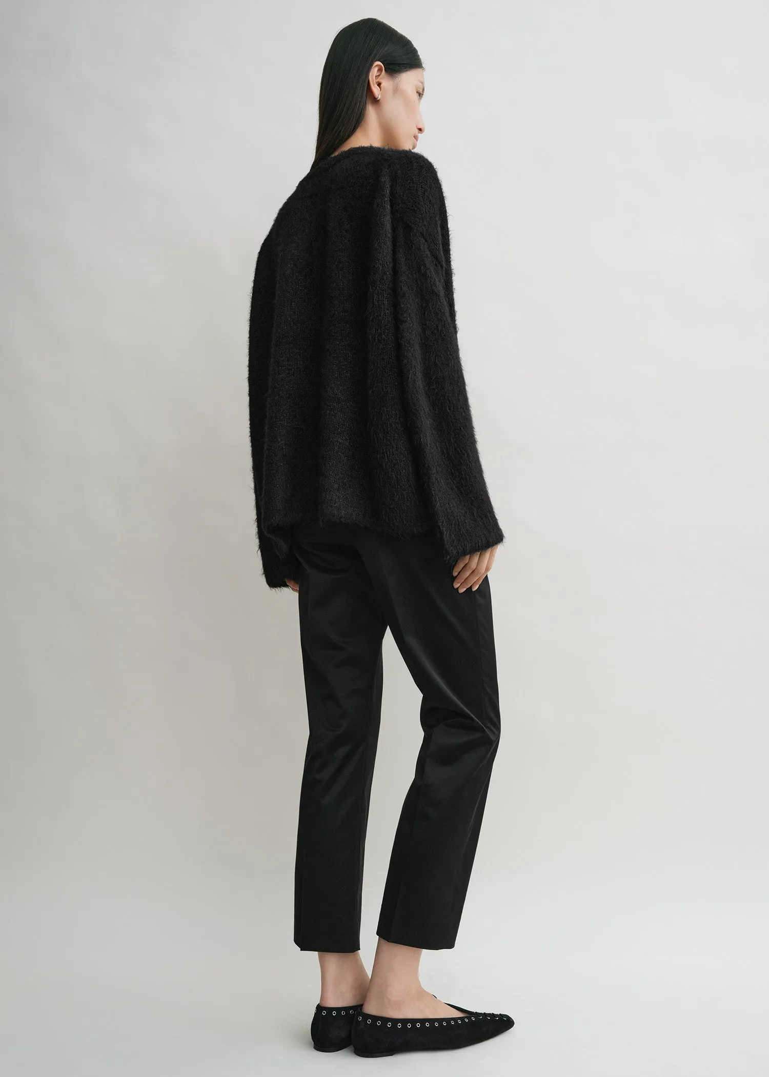 Boxy silk knit black sold by Toteme product image thumbnail 3