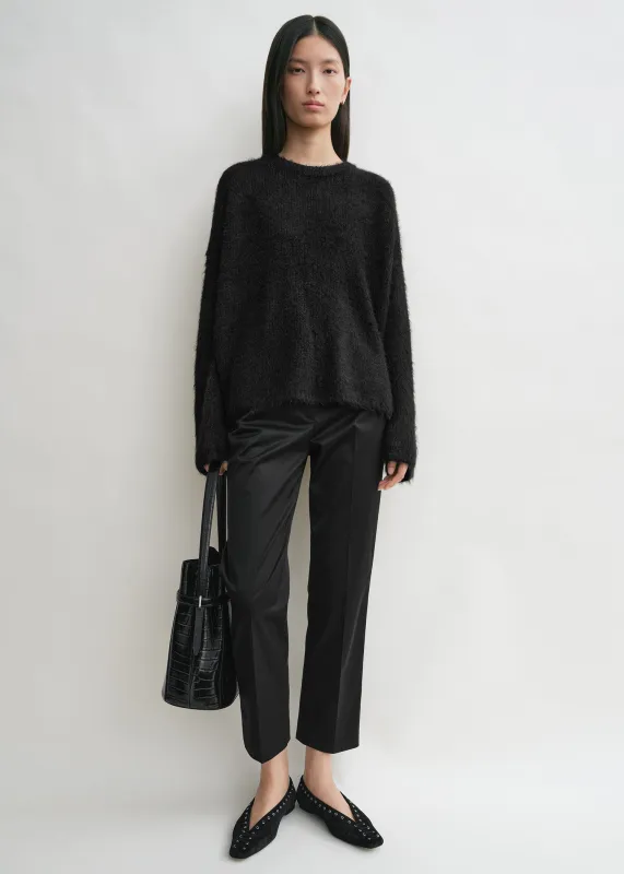 Boxy silk knit black made by Toteme