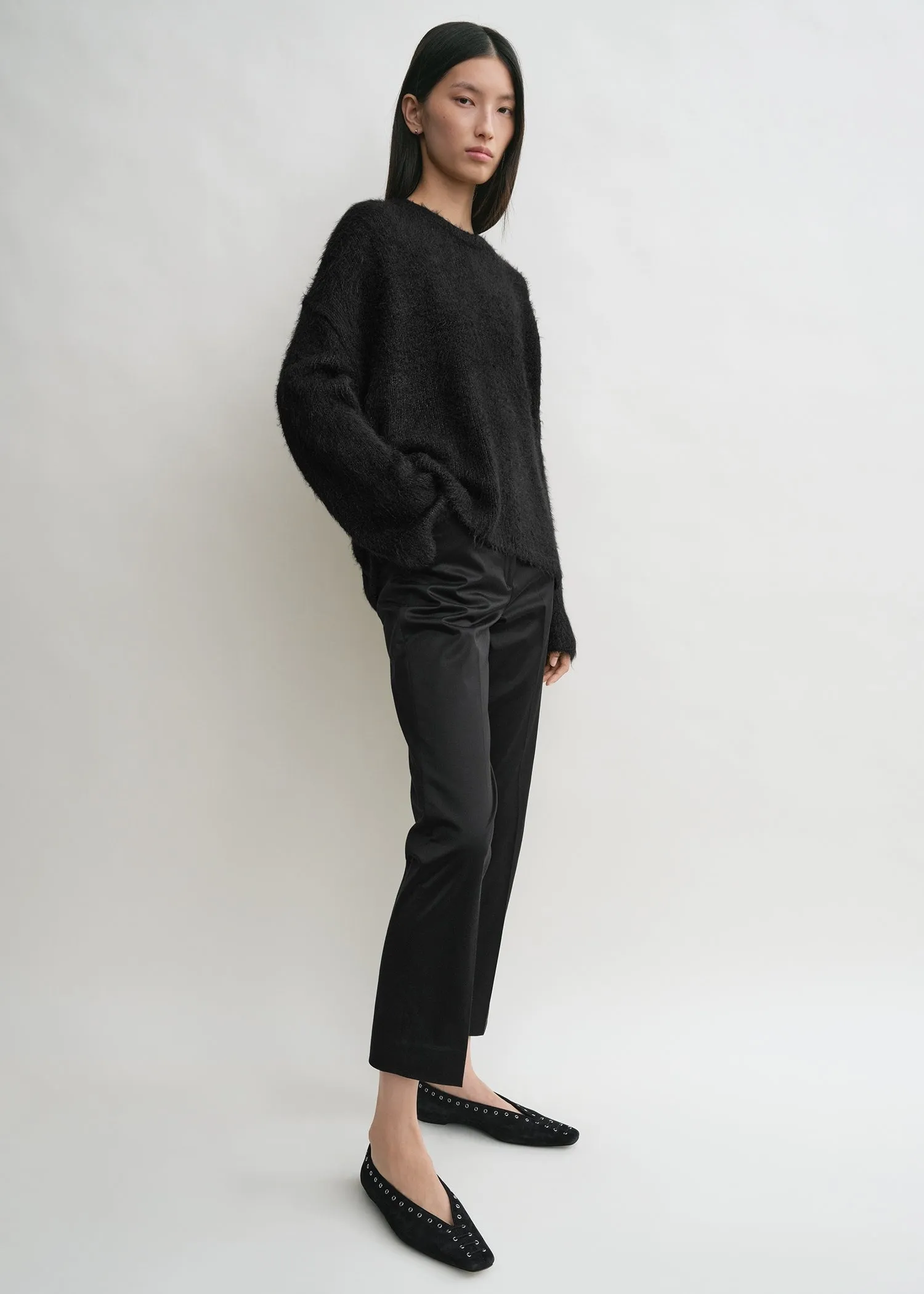 Boxy silk knit black sold by Toteme product image thumbnail 2
