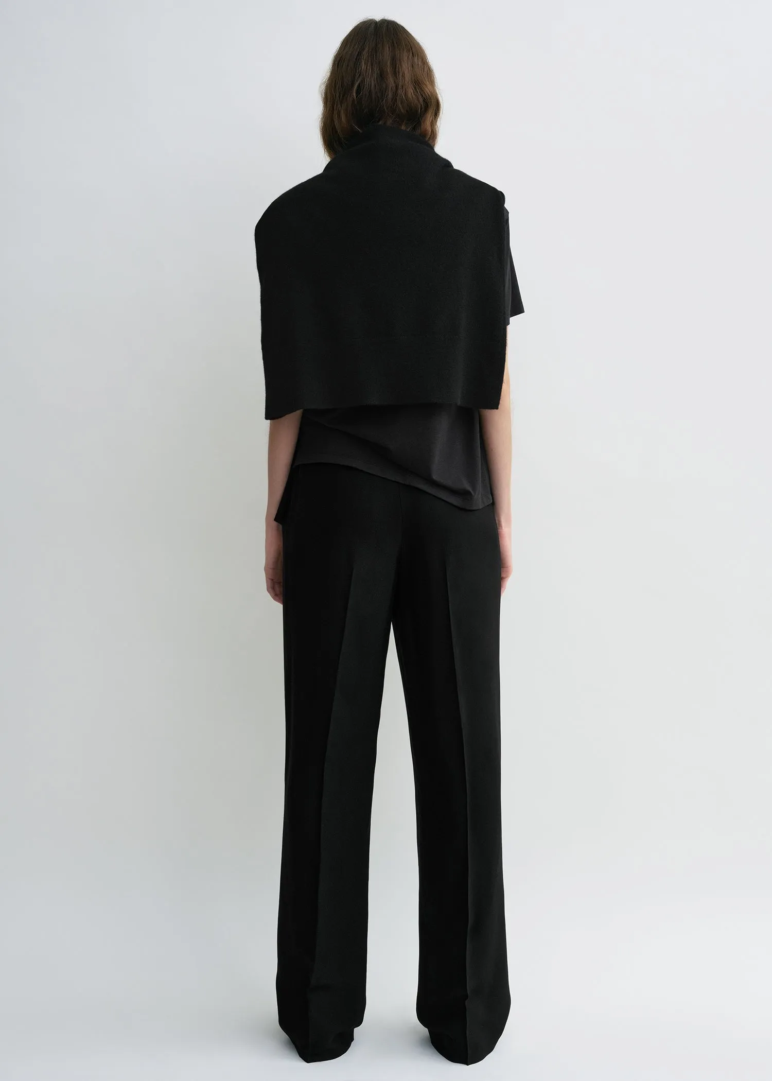 Double-pleat fluid trousers black sold by Toteme product image thumbnail 3