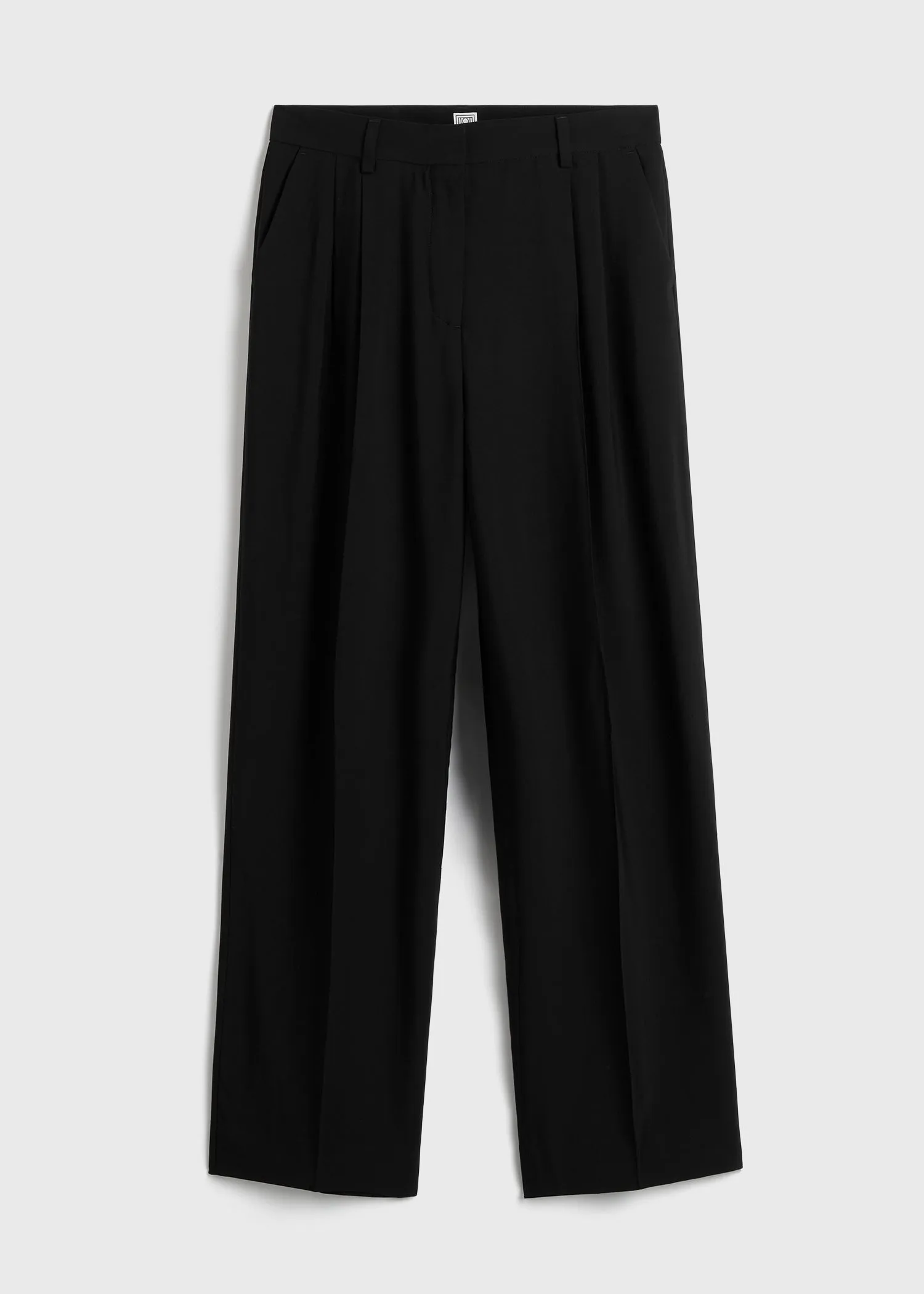 Double-pleat fluid trousers black sold by Toteme product image thumbnail 5