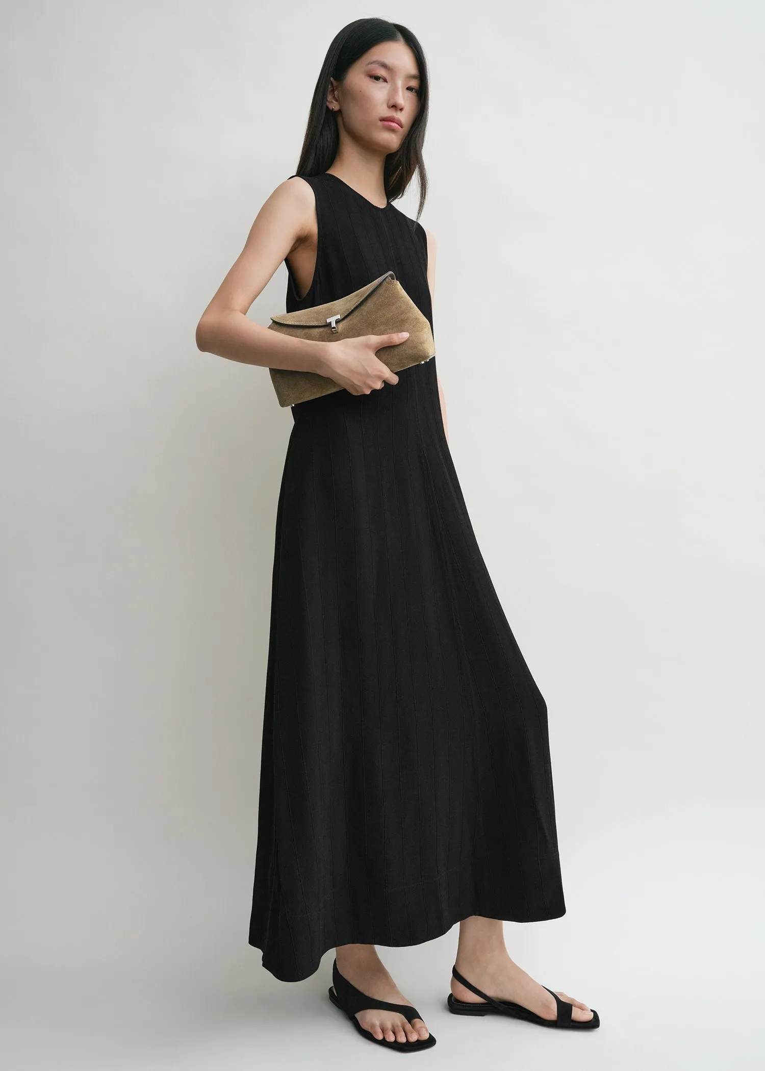 T-lock suede clutch tobacco sold by Toteme product image thumbnail 2