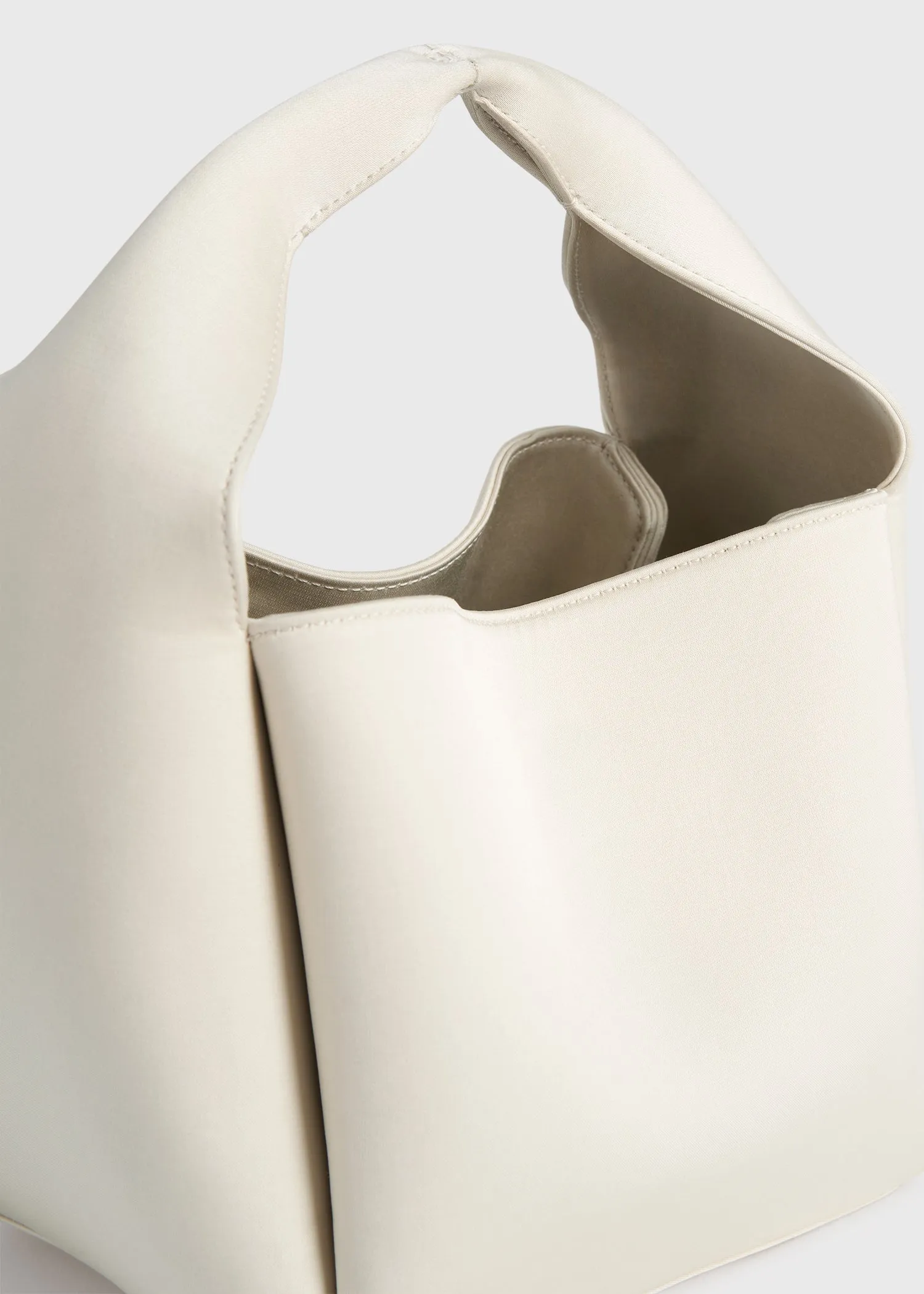 Petite satin bucket bag ecru sold by Toteme product image thumbnail 5