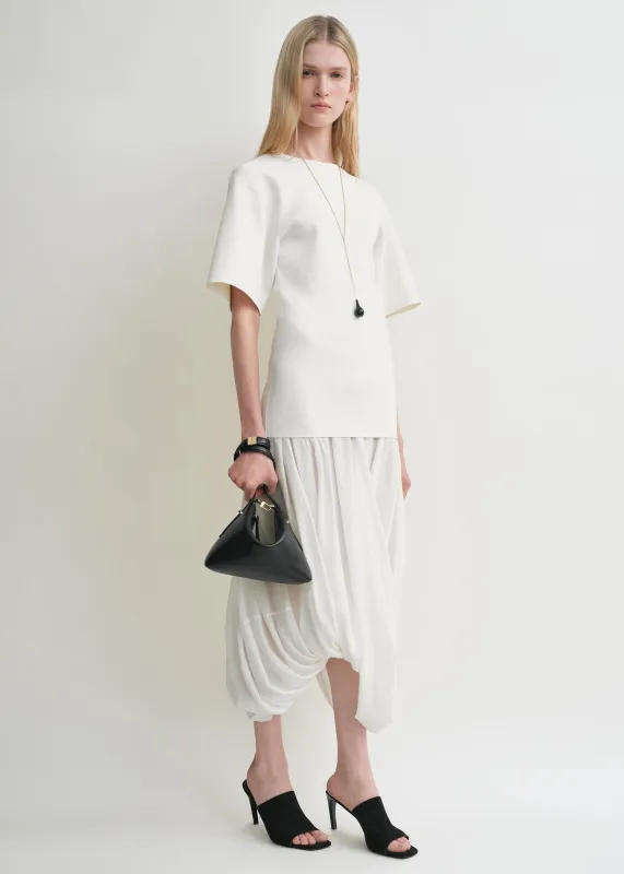 Cocoon tee dress white made by Toteme