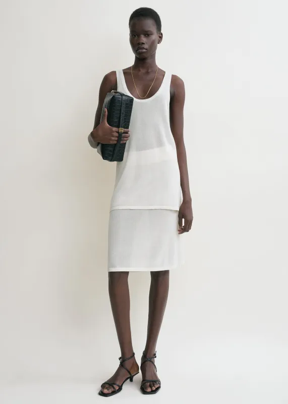 Short knit skirt white made by Toteme