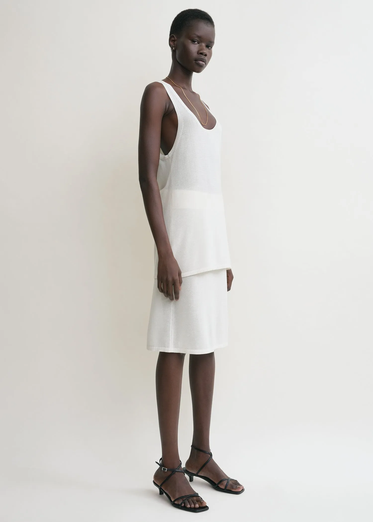 Short knit skirt white sold by Toteme product image thumbnail 2