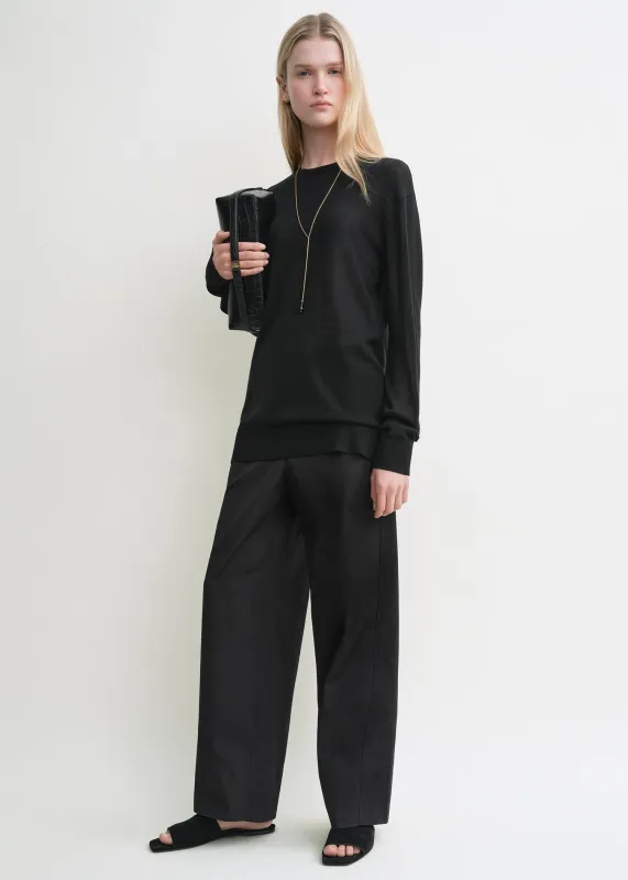 Long-sleeve tee knit black sold by Toteme