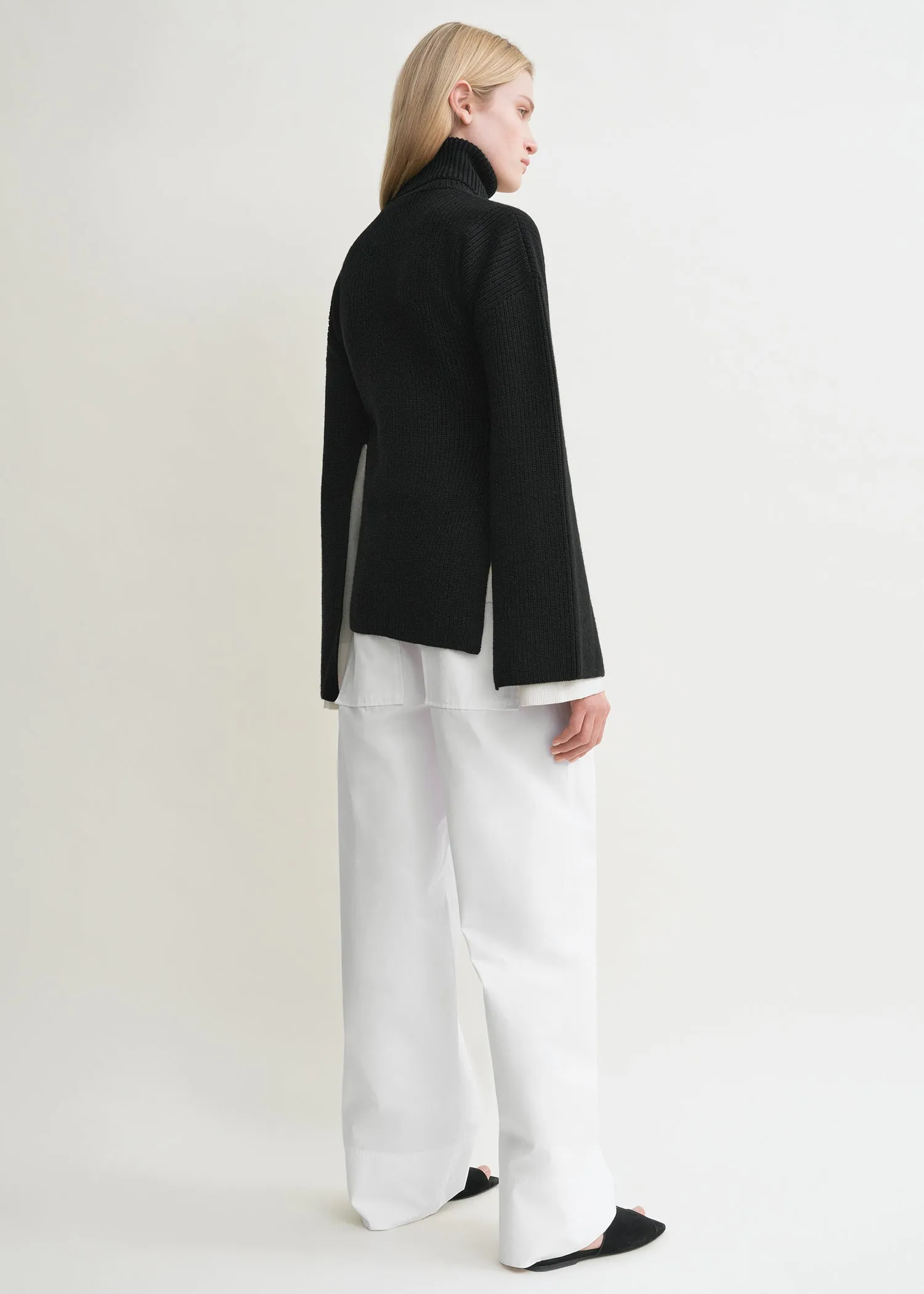 Slit sleeve knit black sold by Toteme product image thumbnail 3