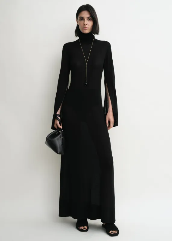 Fluid tie-waist dress pearl | Parallel
