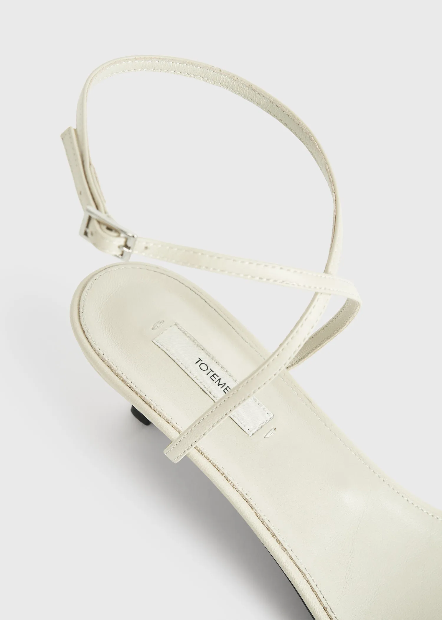 Leather crossover sandals off-white sold by Toteme product image thumbnail 5