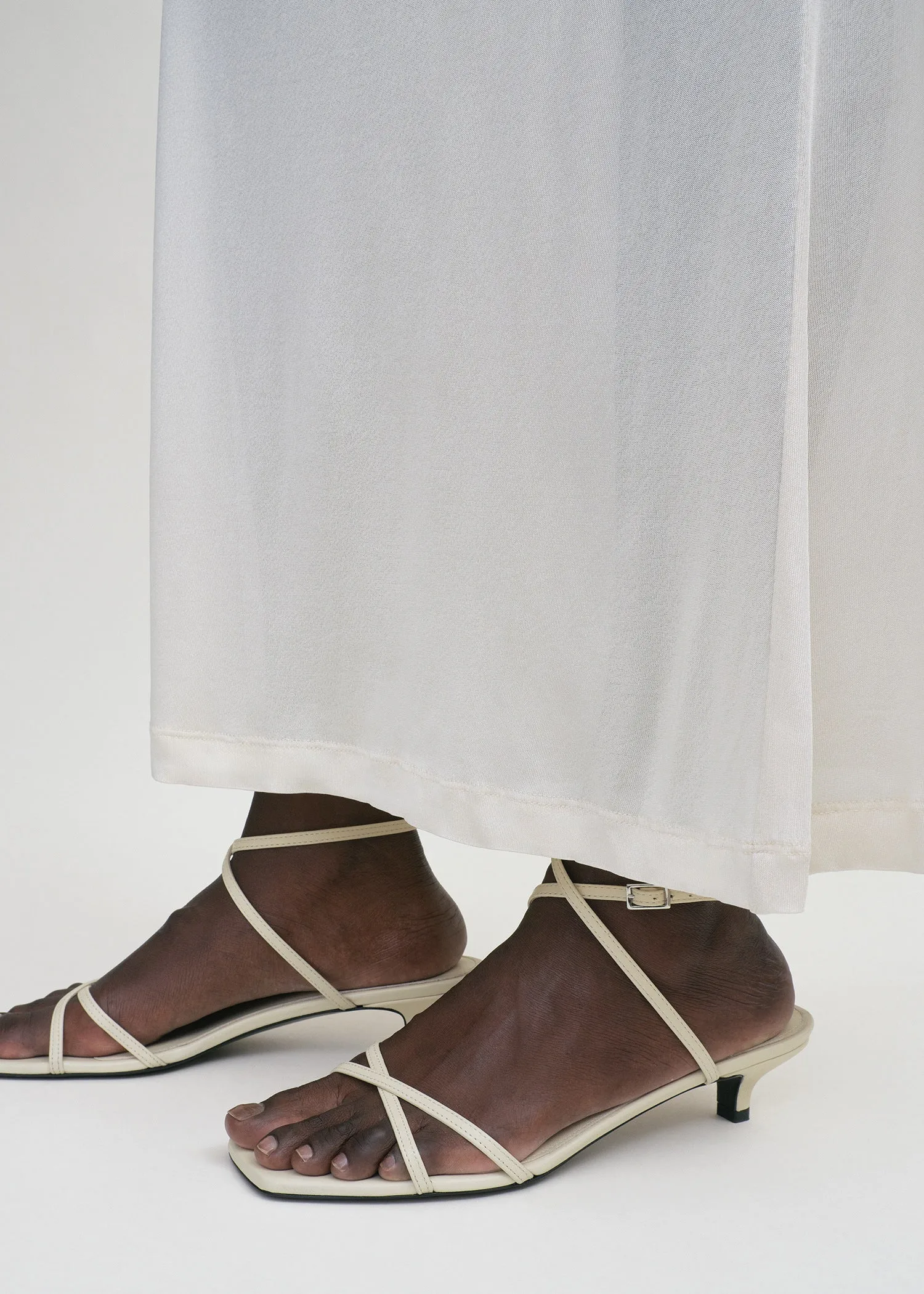 Leather crossover sandals off-white sold by Toteme product image thumbnail 3