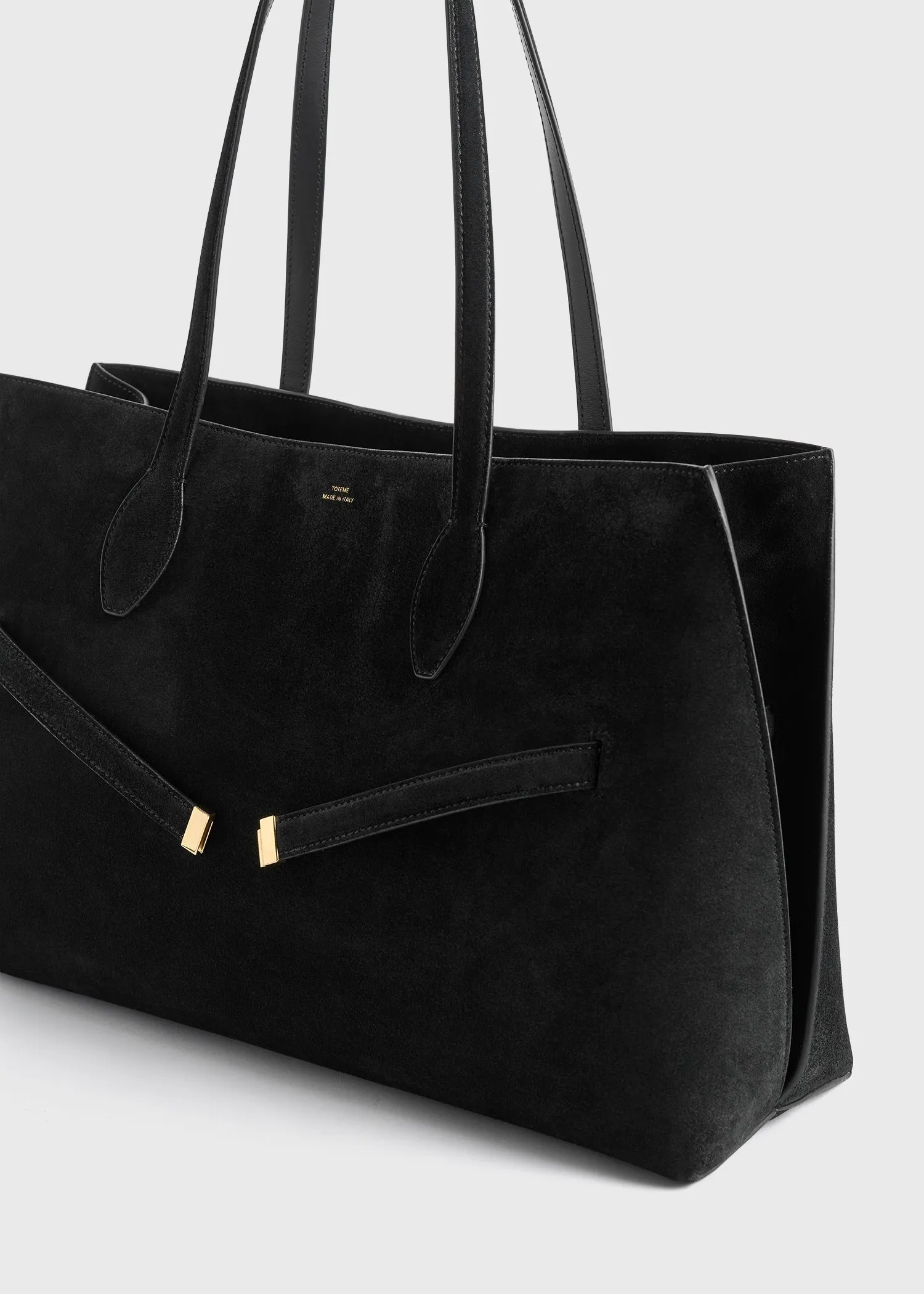 Suede lounge tote black sold by Toteme product image thumbnail 4