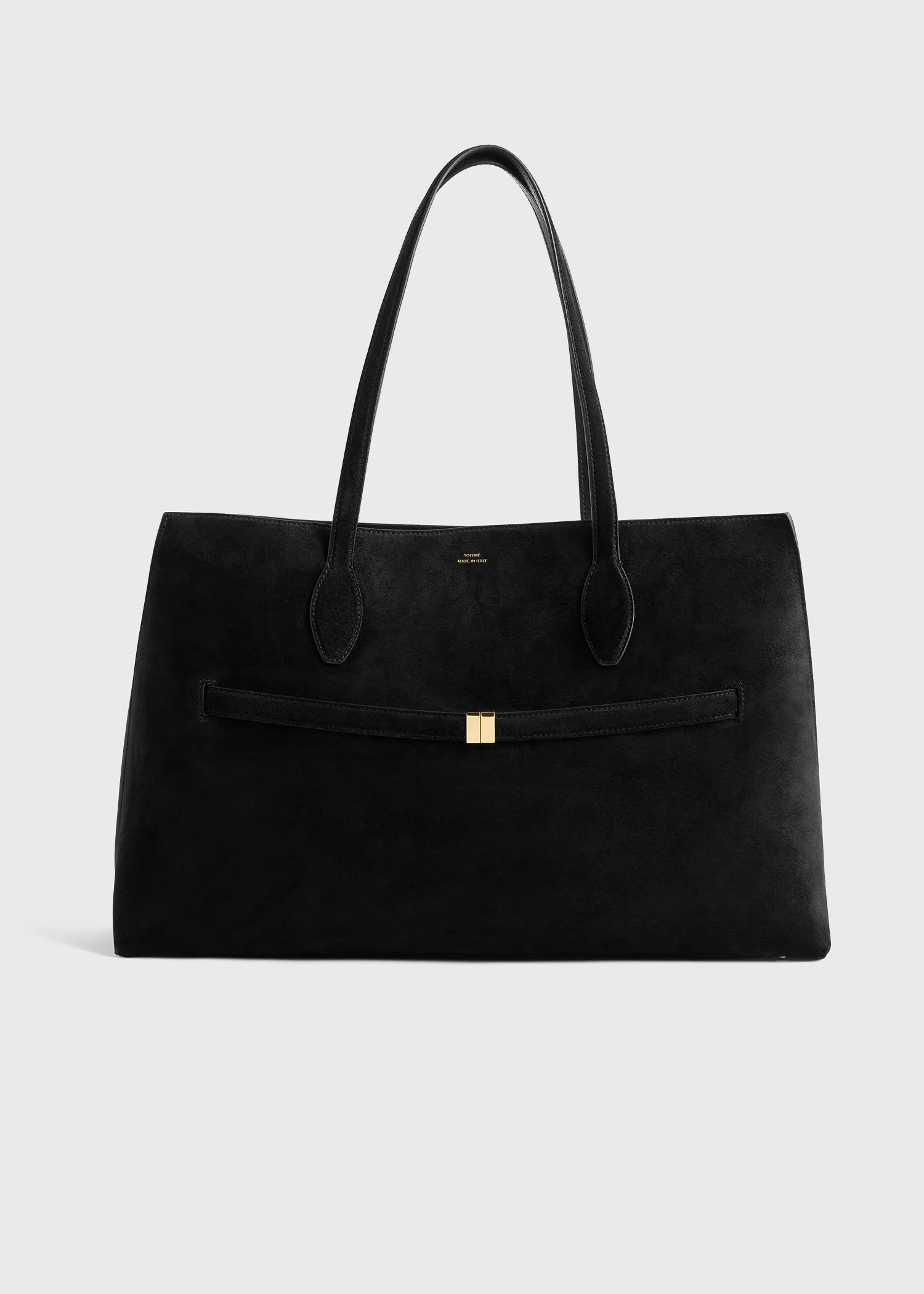 Suede lounge tote black sold by Toteme