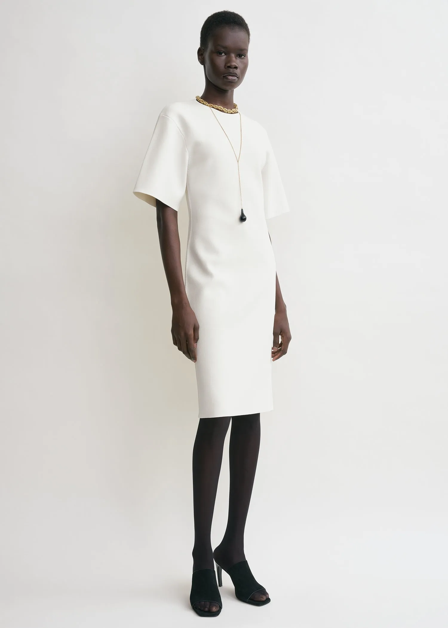 Tee knit dress white sold by Toteme product image thumbnail 2