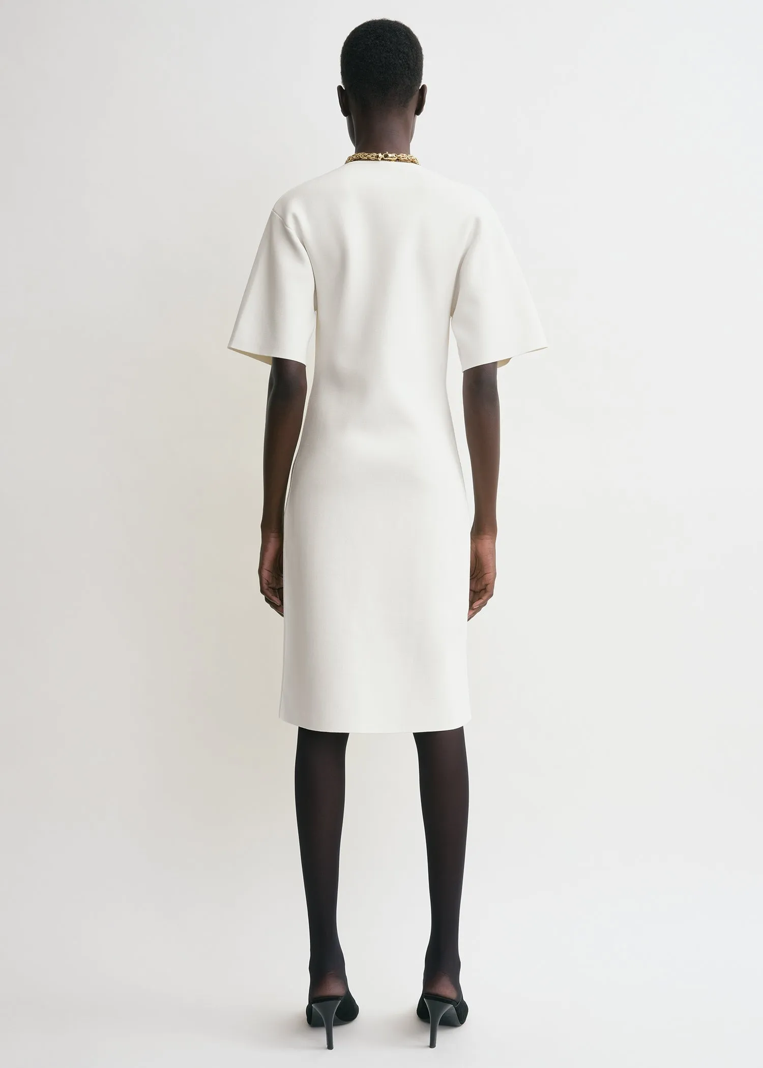 Tee knit dress white sold by Toteme product image thumbnail 3