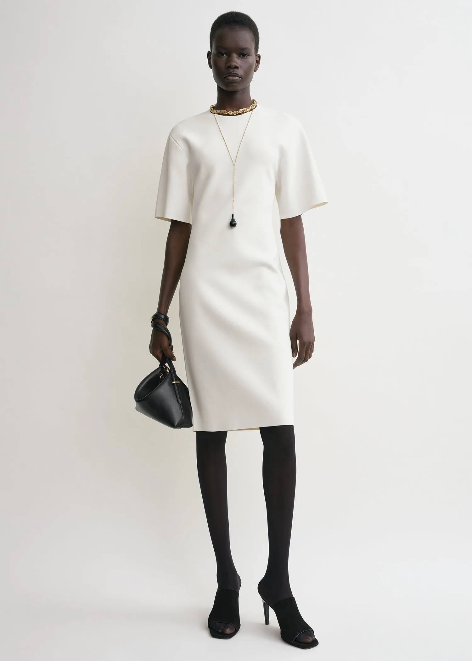 Tee knit dress white sold by Toteme