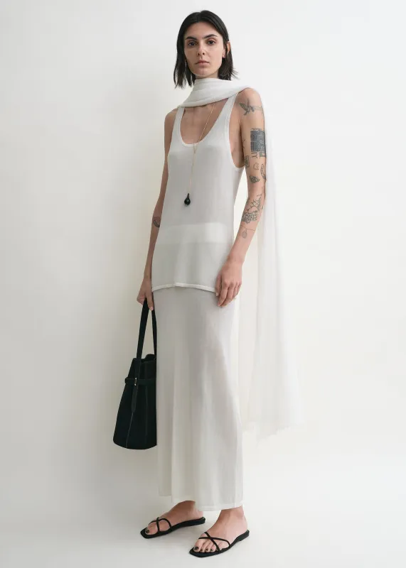 Tank knit white made by Toteme