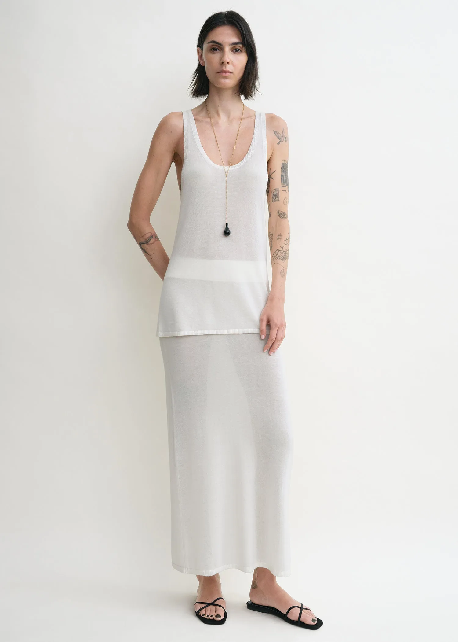 Tank knit white sold by Toteme product image thumbnail 2