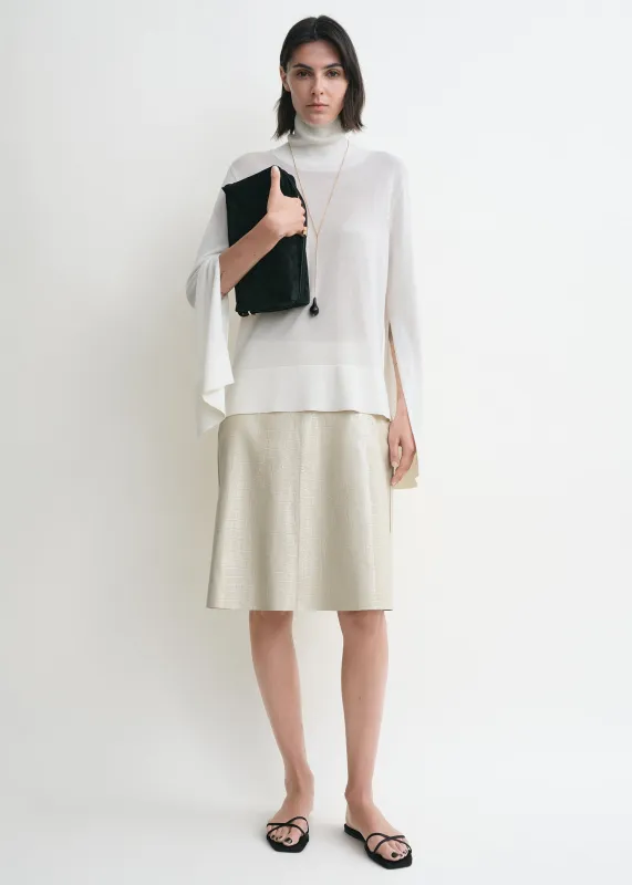Croco-embossed skirt oyster sold by Toteme