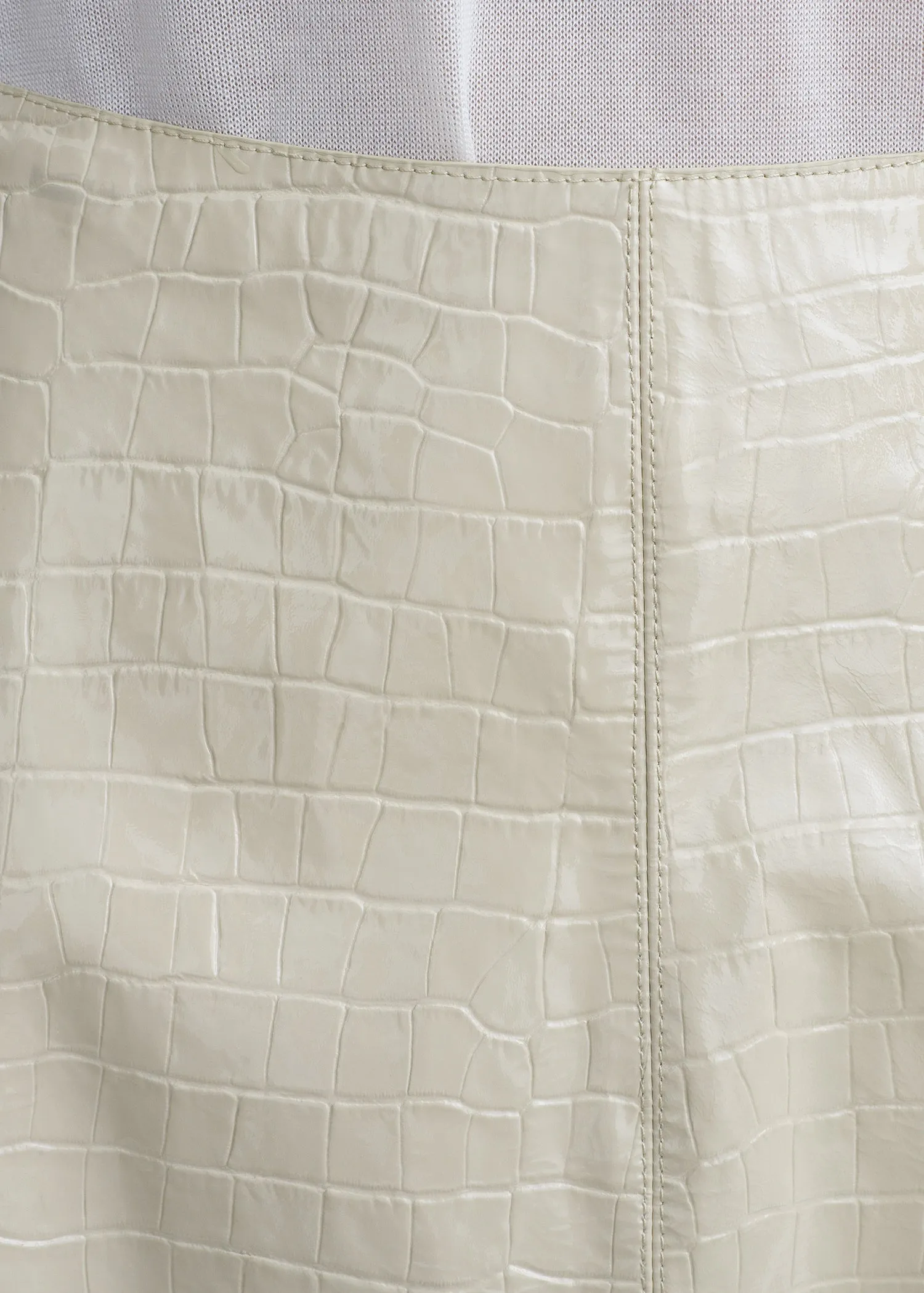 Croco-embossed skirt oyster sold by Toteme product image thumbnail 5