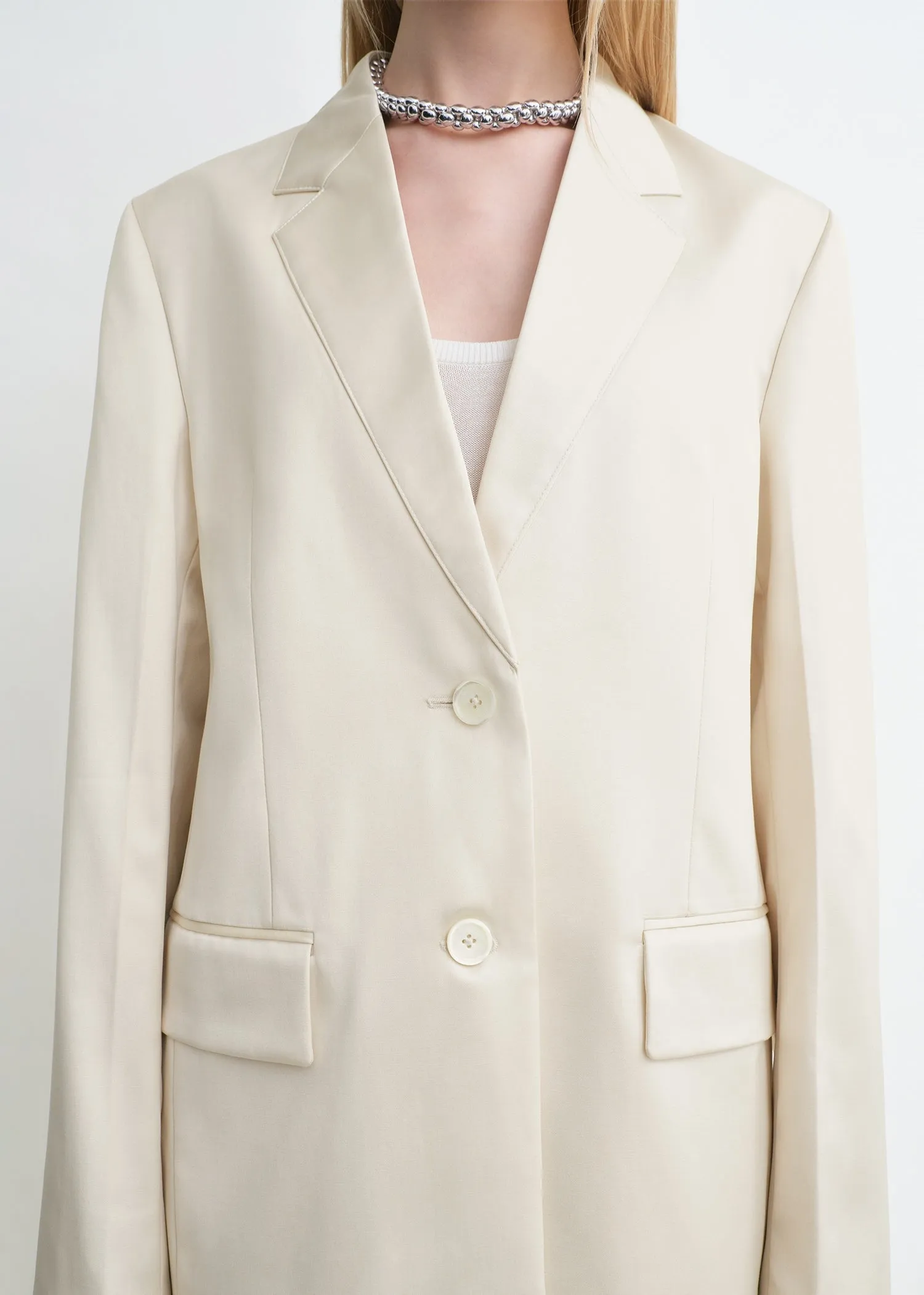 Stitch lapel jacket ecru sold by Toteme product image thumbnail 4
