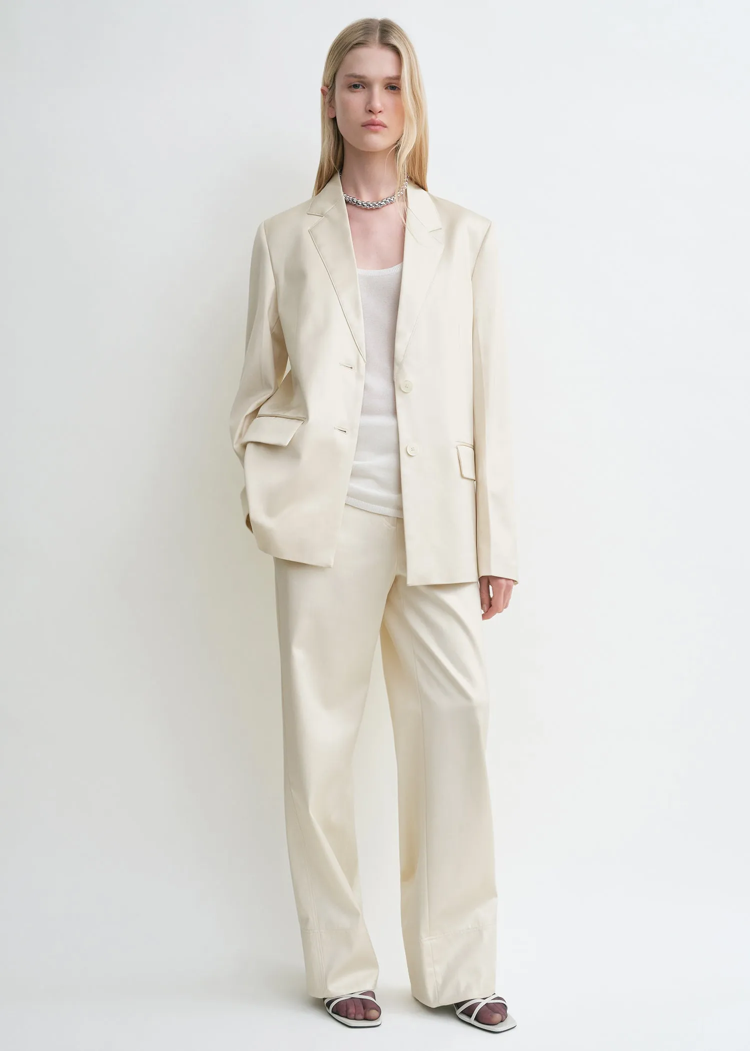 Stitch lapel jacket ecru sold by Toteme
