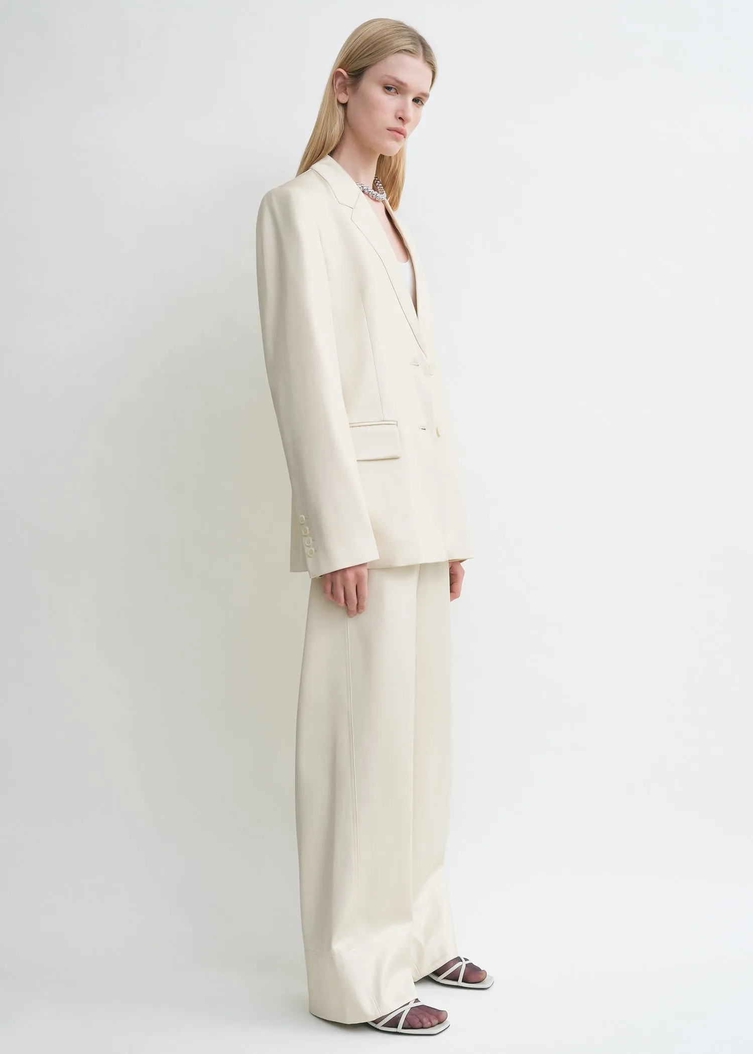 Stitch lapel jacket ecru sold by Toteme product image thumbnail 2
