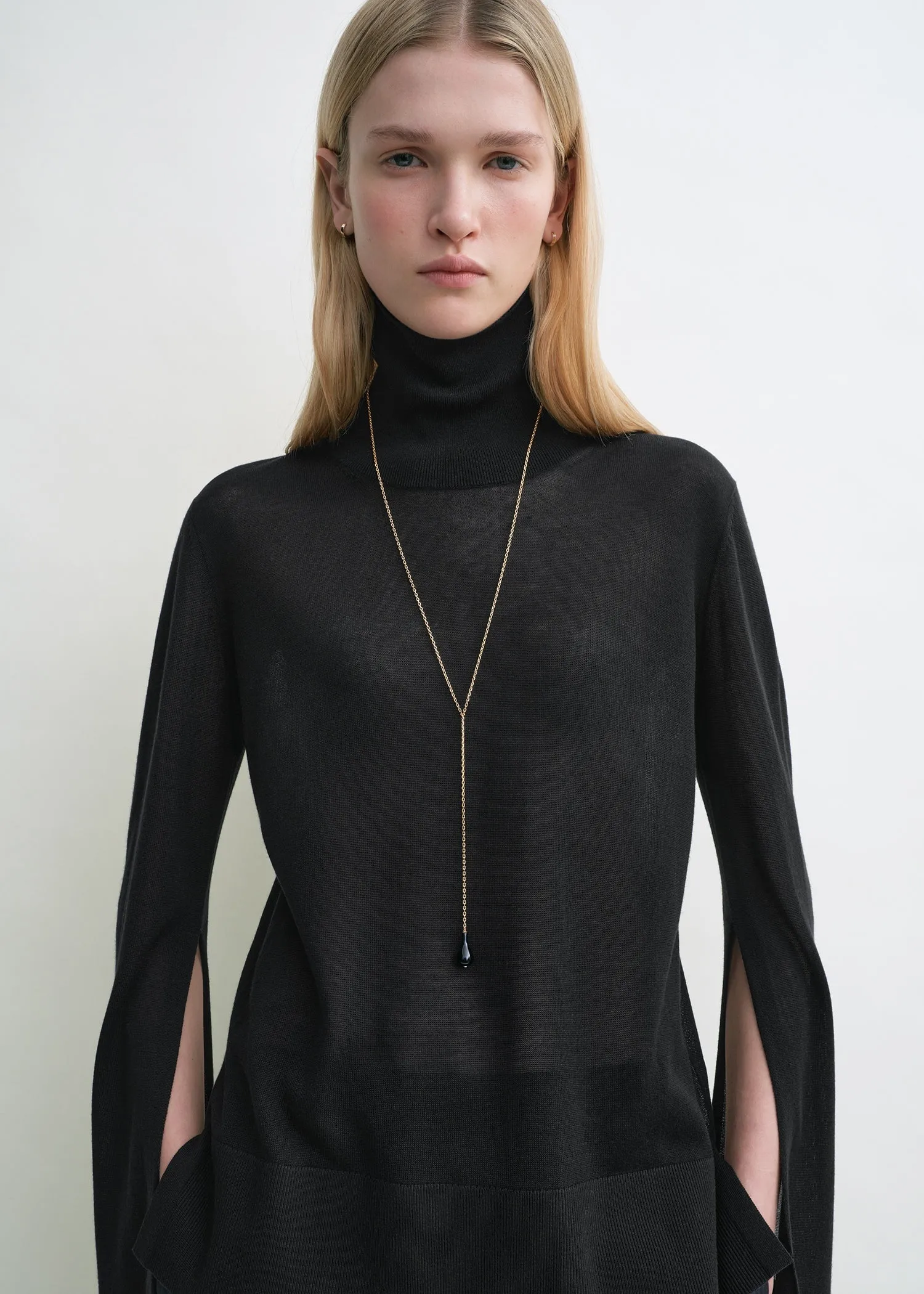 Slit sleeve turtleneck black sold by Toteme product image thumbnail 4
