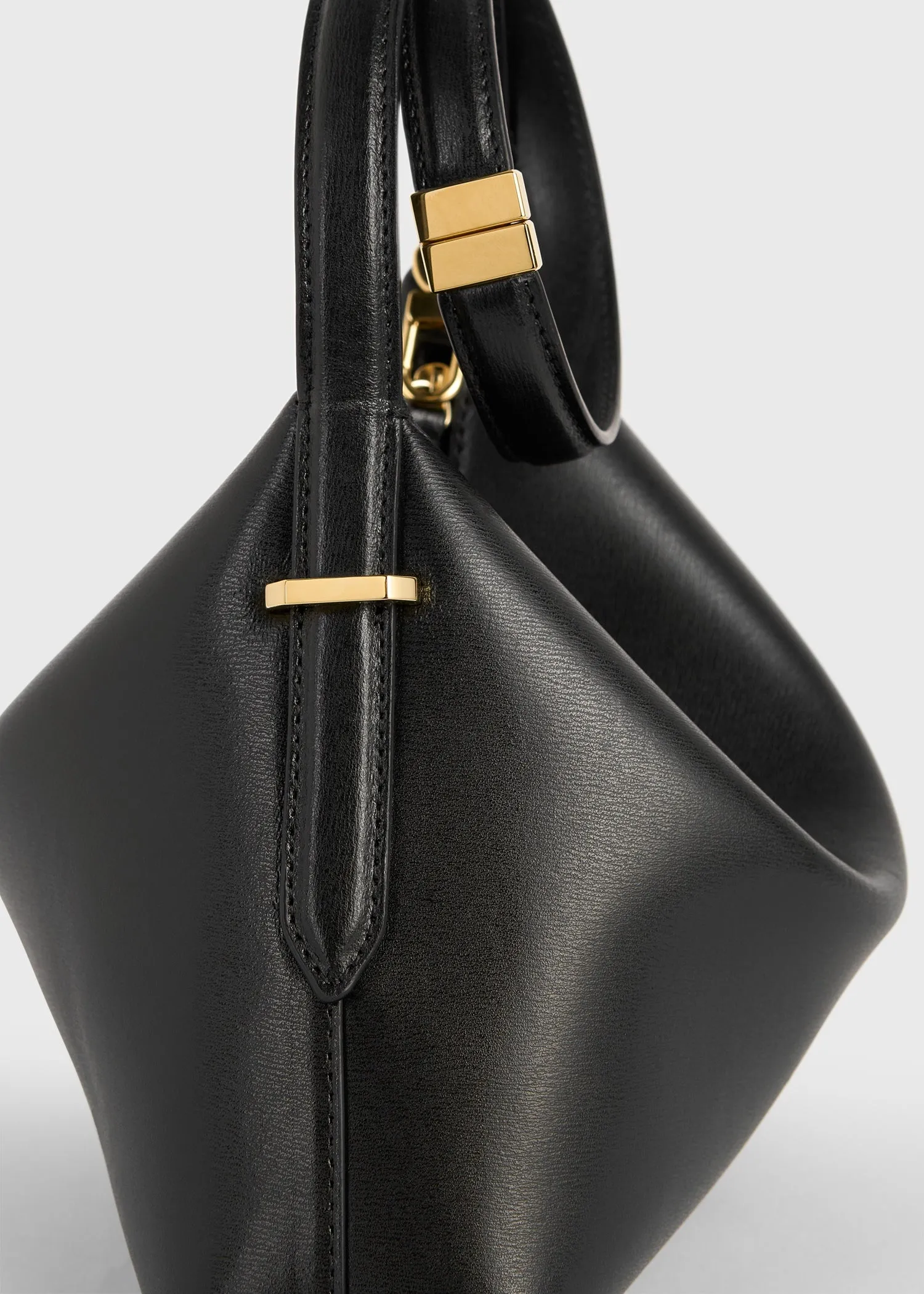 Bevel leather wristlet black sold by Toteme product image thumbnail 5