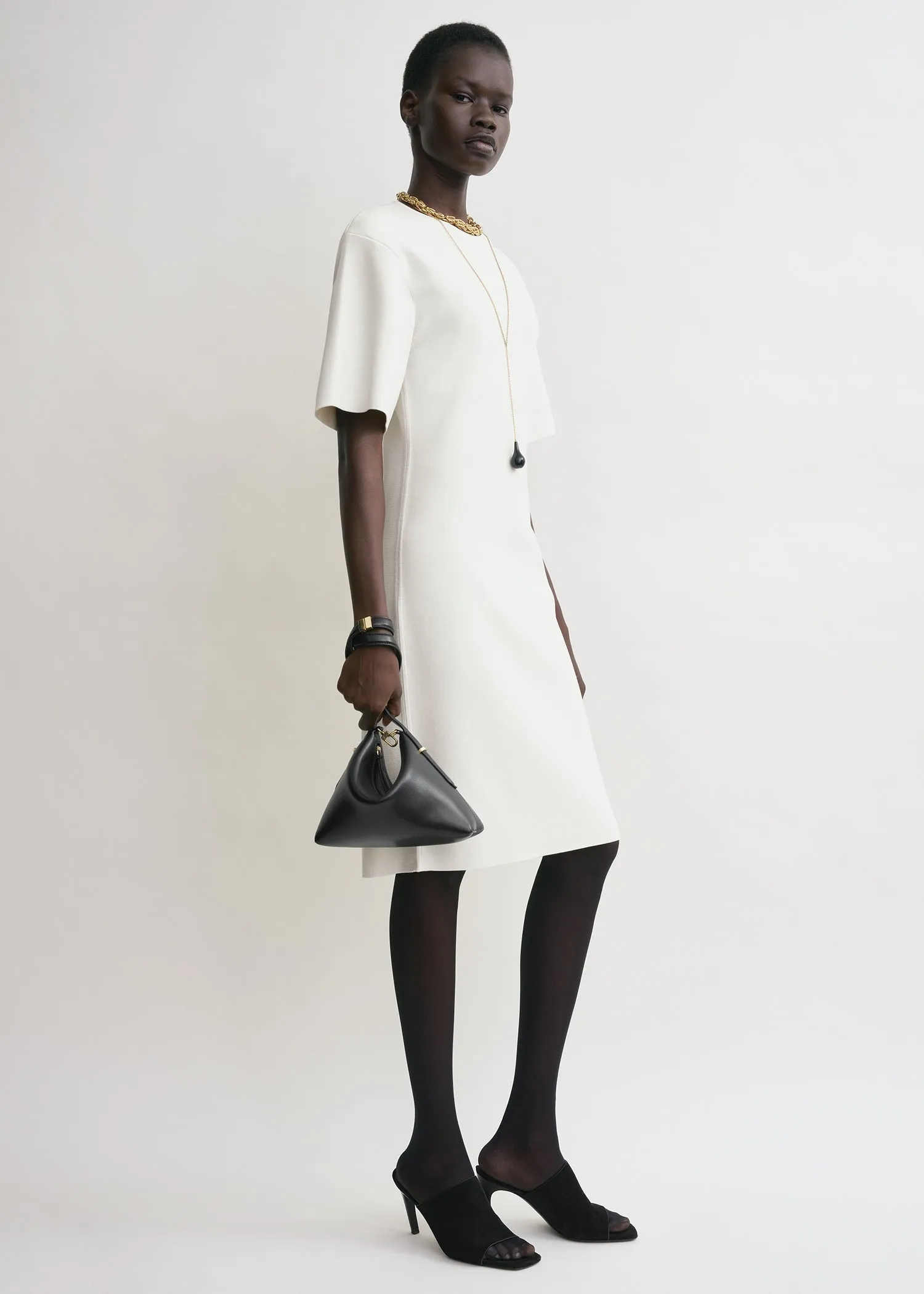 Bevel leather wristlet black sold by Toteme product image thumbnail 2