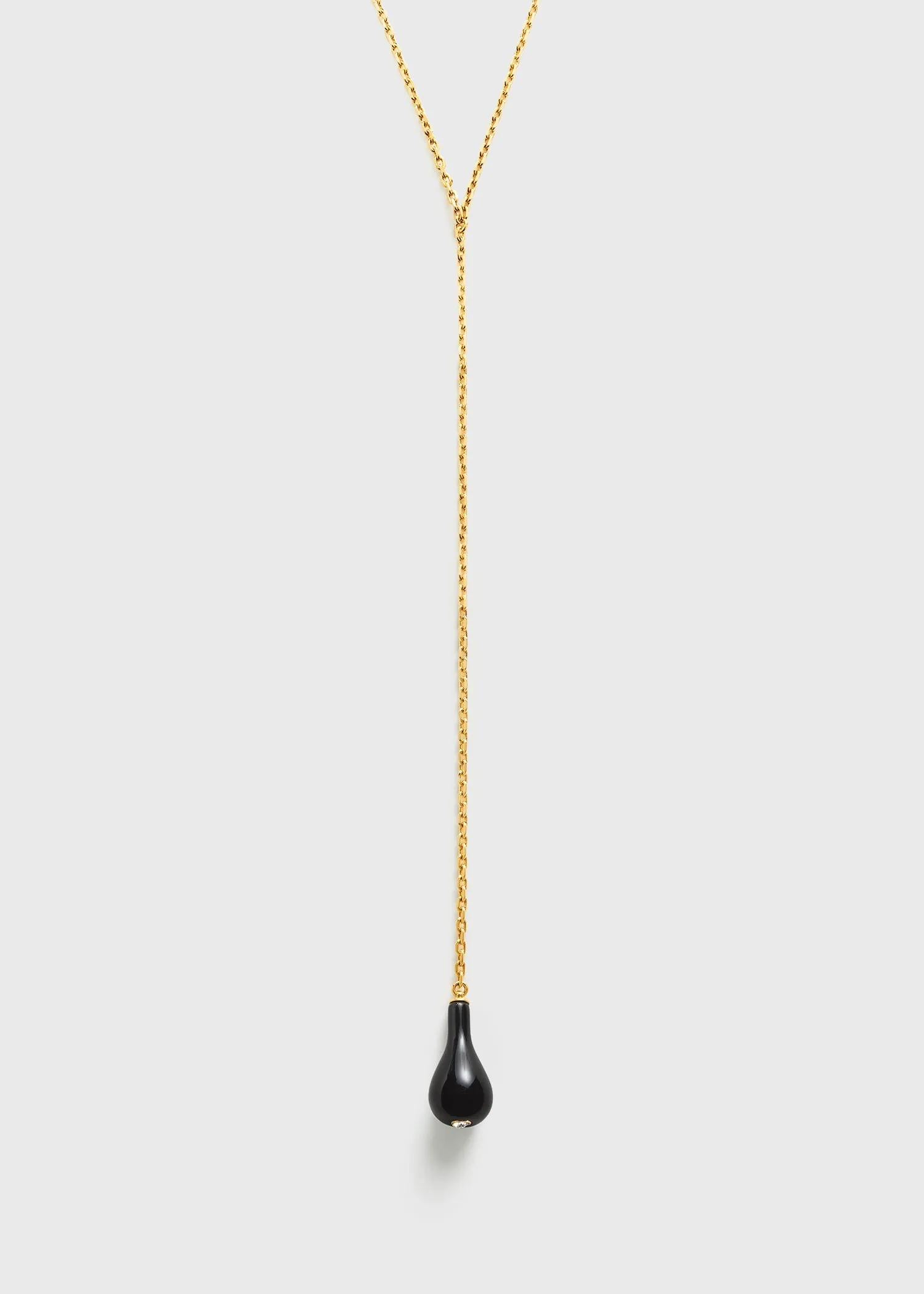 Onyx drop necklace black/gold sold by Toteme product image thumbnail 4