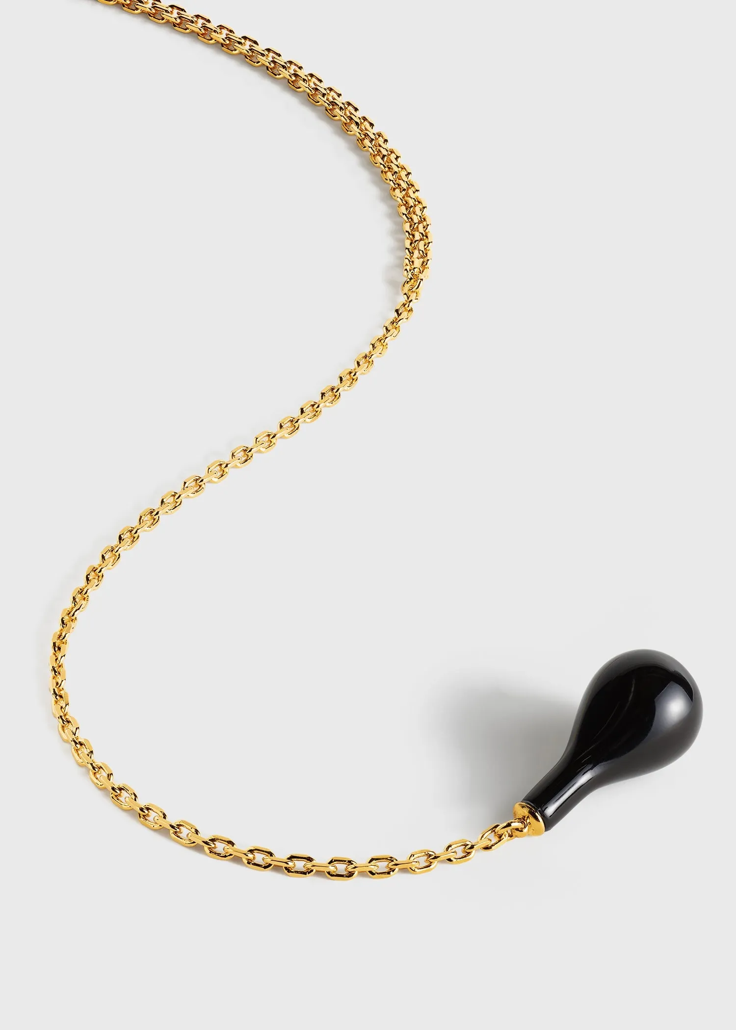 Onyx drop necklace black/gold sold by Toteme product image thumbnail 5