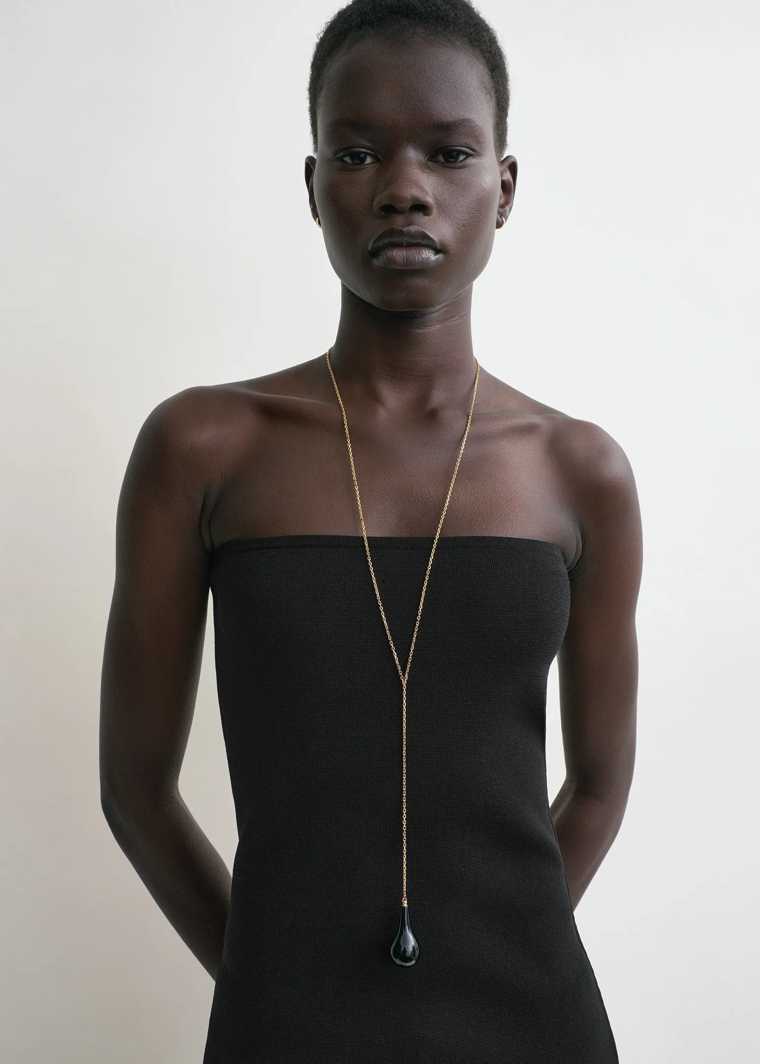 Compact knit tube top black sold by Toteme product image thumbnail 4