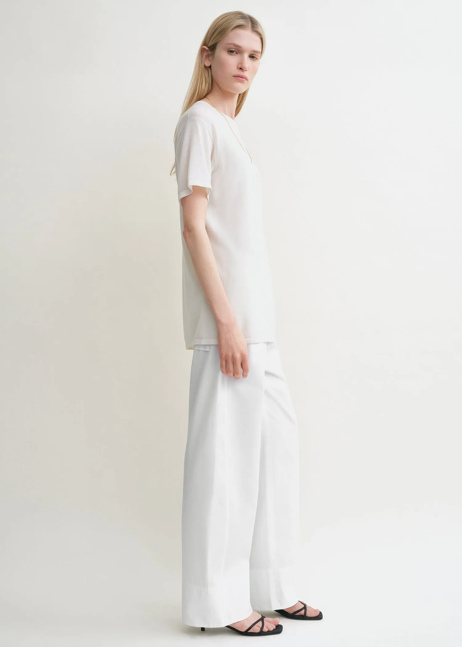 Tee knit white sold by Toteme product image thumbnail 3