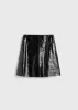 Croco-embossed skirt black sold by Toteme