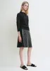 Croco-embossed skirt black sold by Toteme