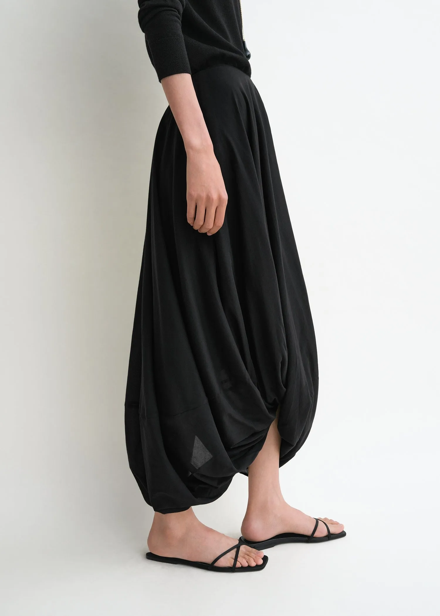 Cocoon skirt black sold by Toteme product image thumbnail 4