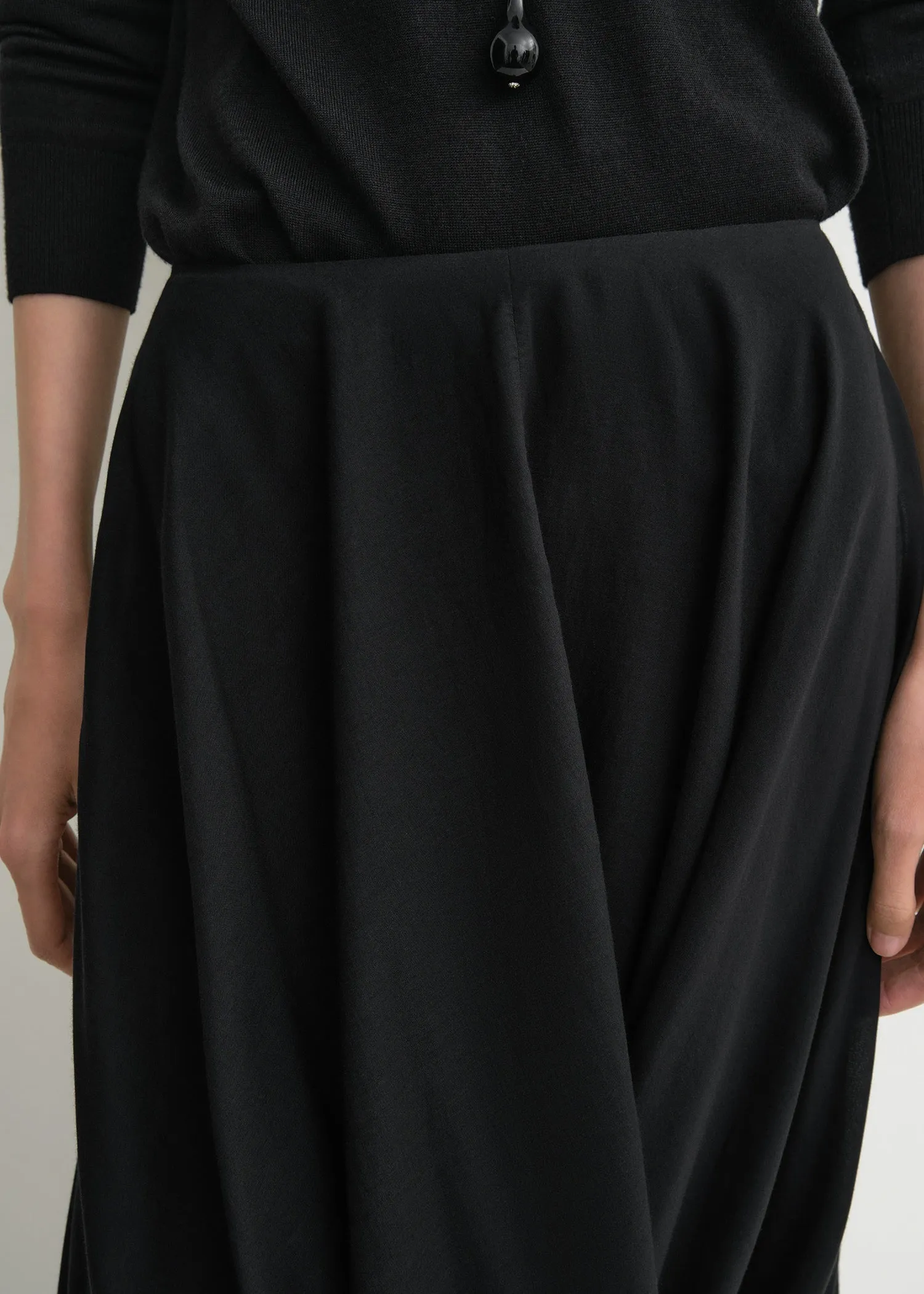 Cocoon skirt black sold by Toteme product image thumbnail 5
