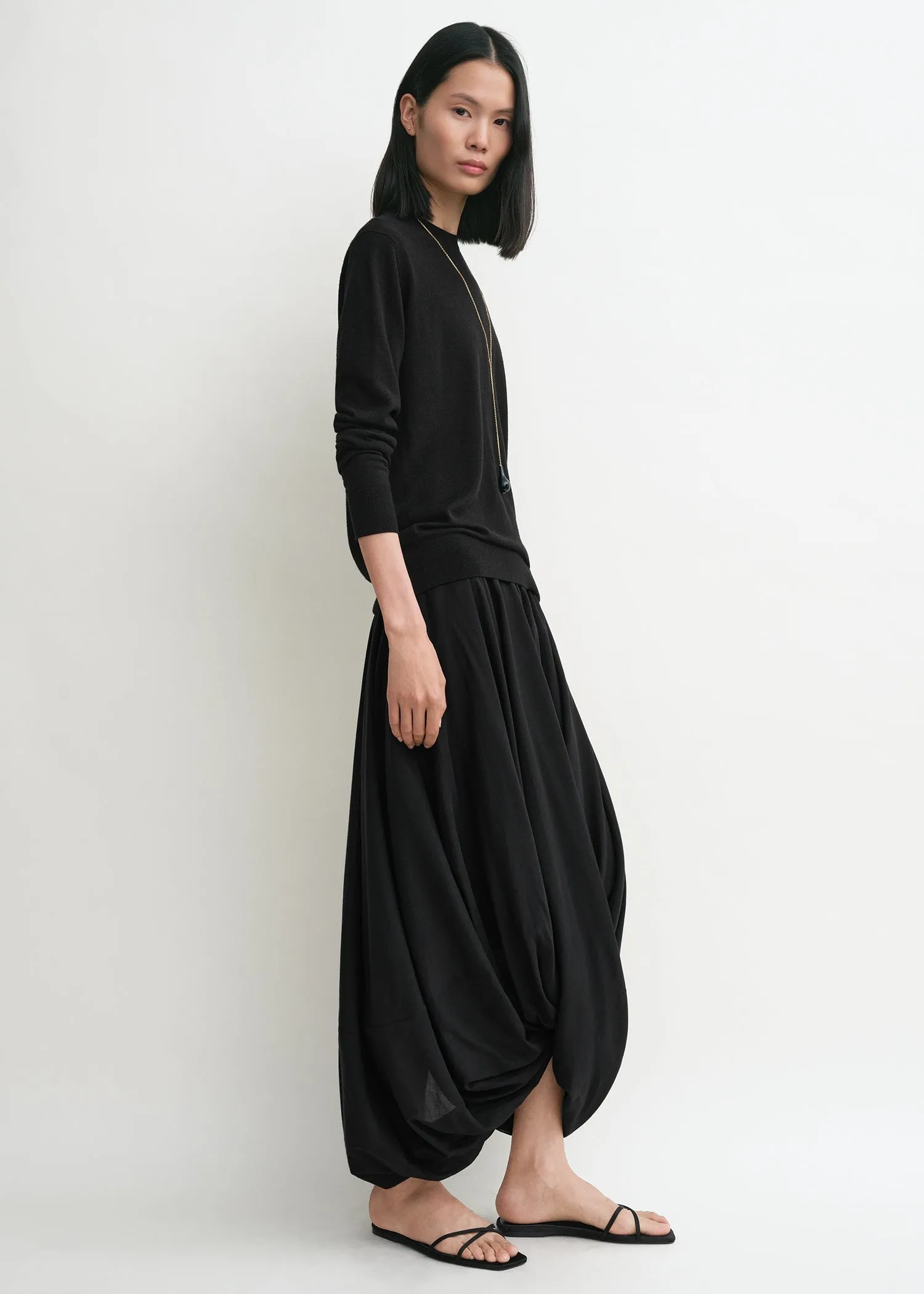 Cocoon skirt black sold by Toteme product image thumbnail 2