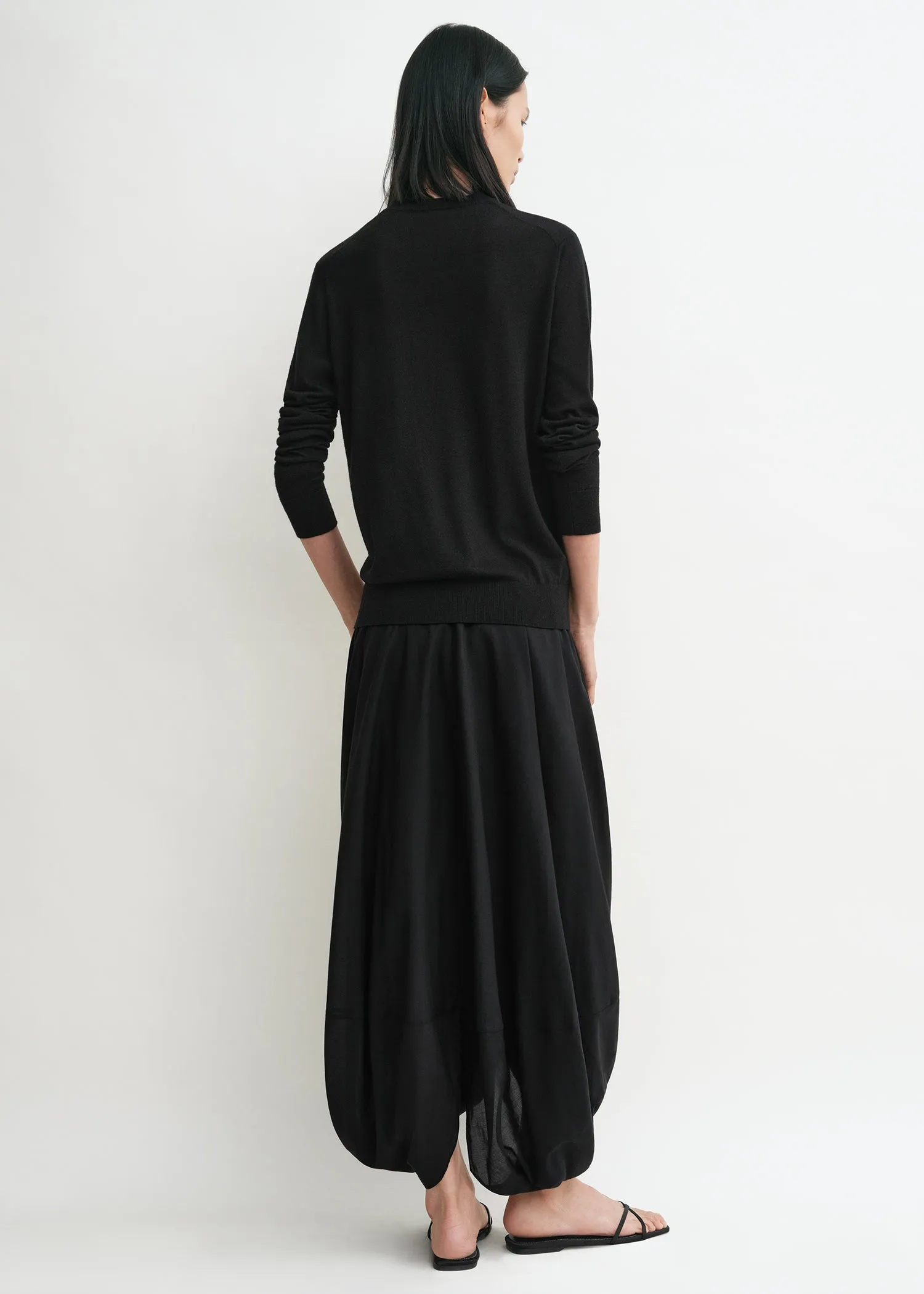 Cocoon skirt black sold by Toteme product image thumbnail 3