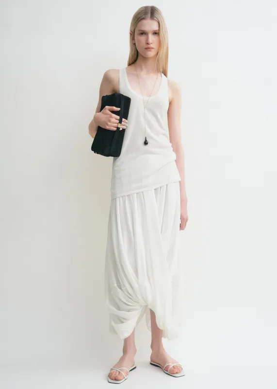 Cocoon skirt white sold by Toteme