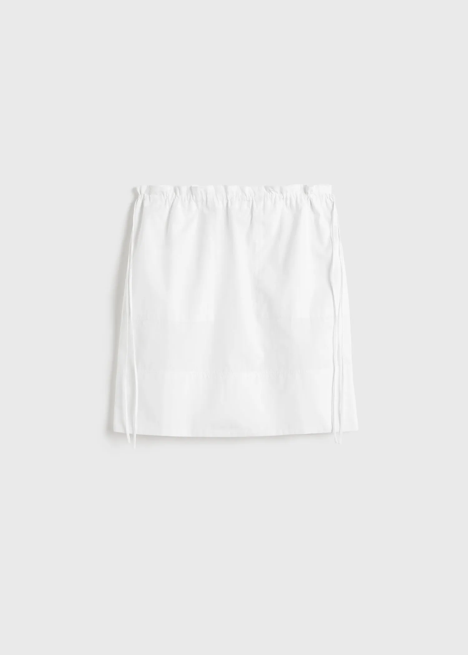 Drawstring poplin mini skirt white sold by Toteme product image thumbnail 5