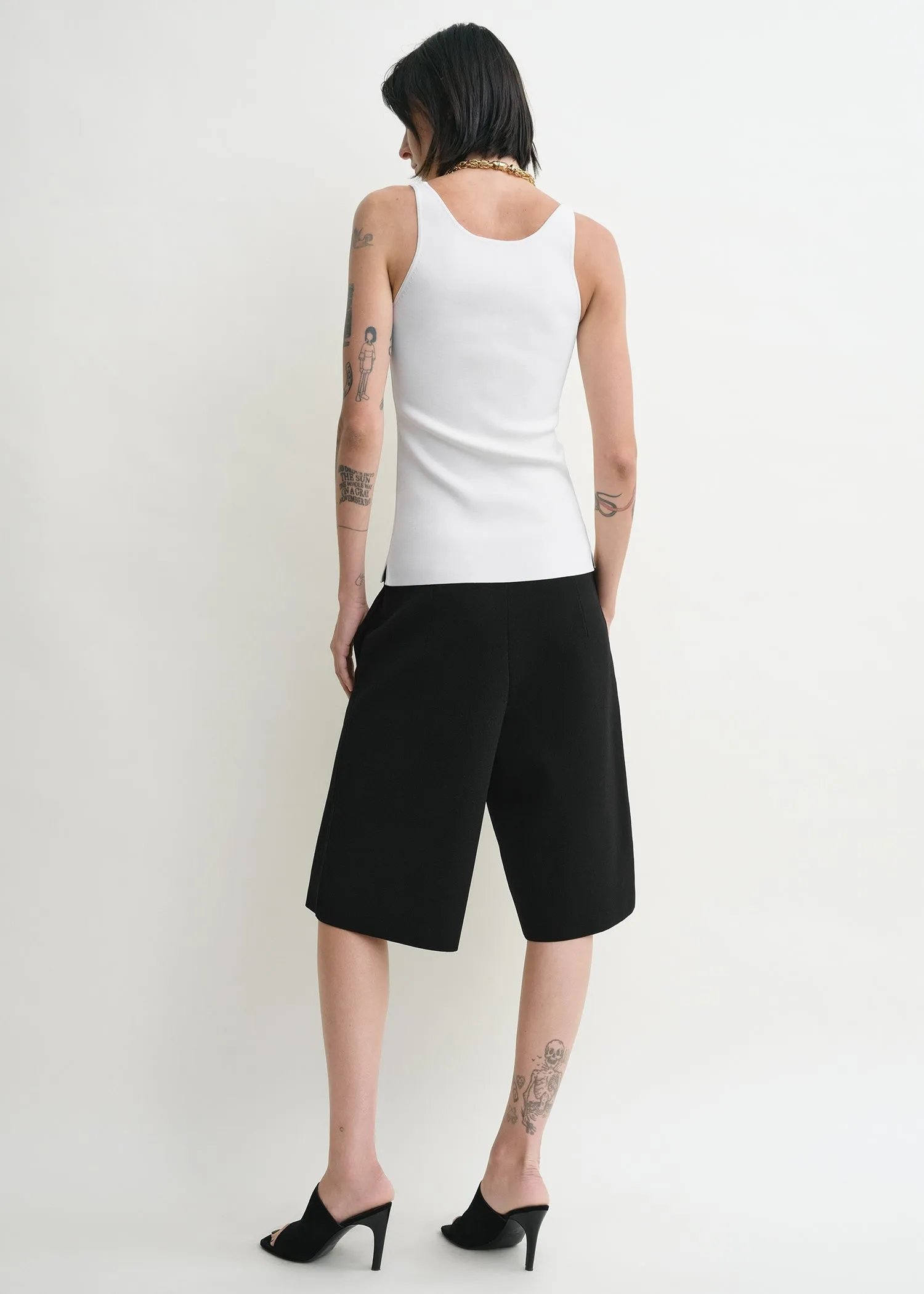 Knit shorts black sold by Toteme product image thumbnail 3