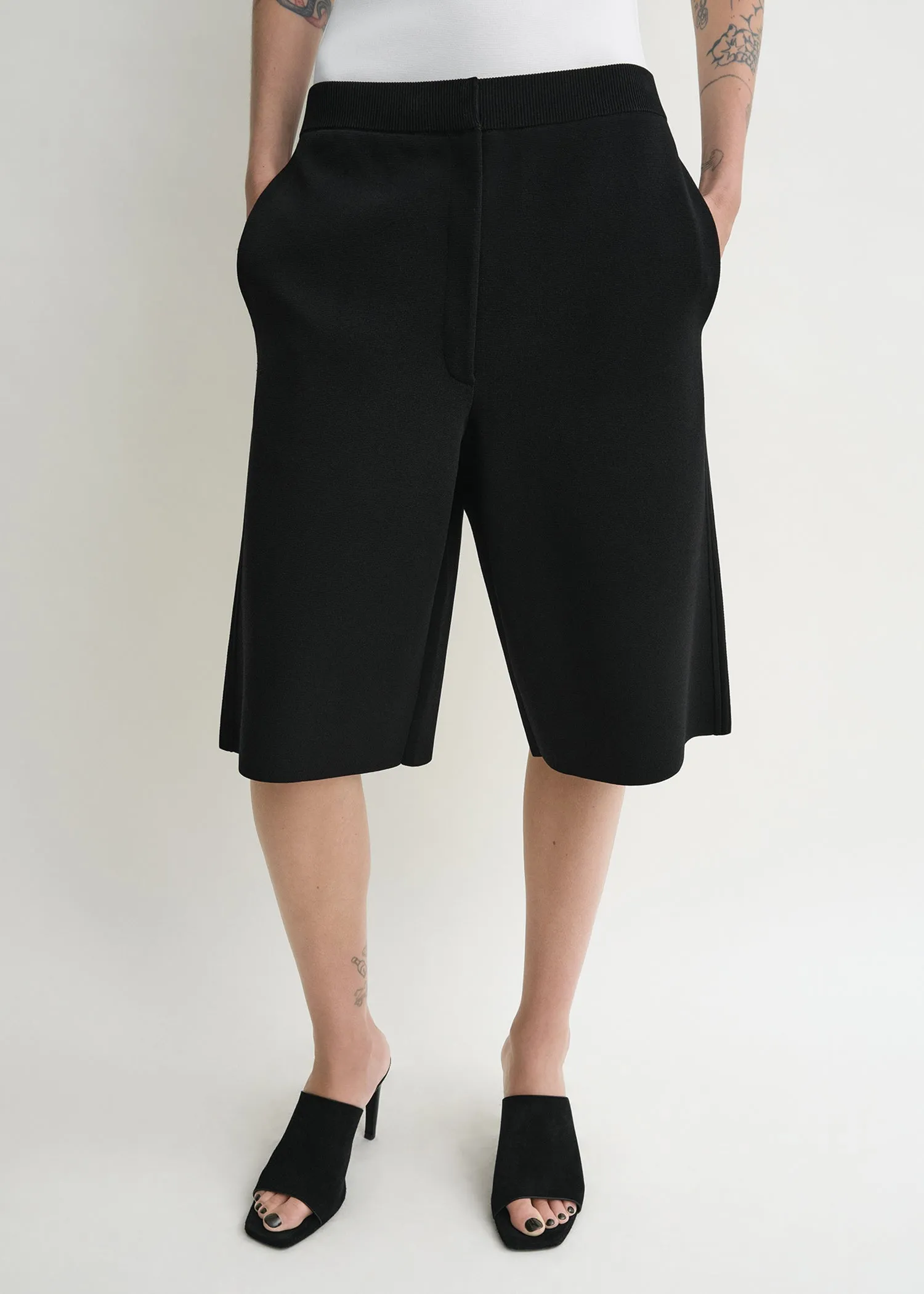 Knit shorts black sold by Toteme product image thumbnail 4