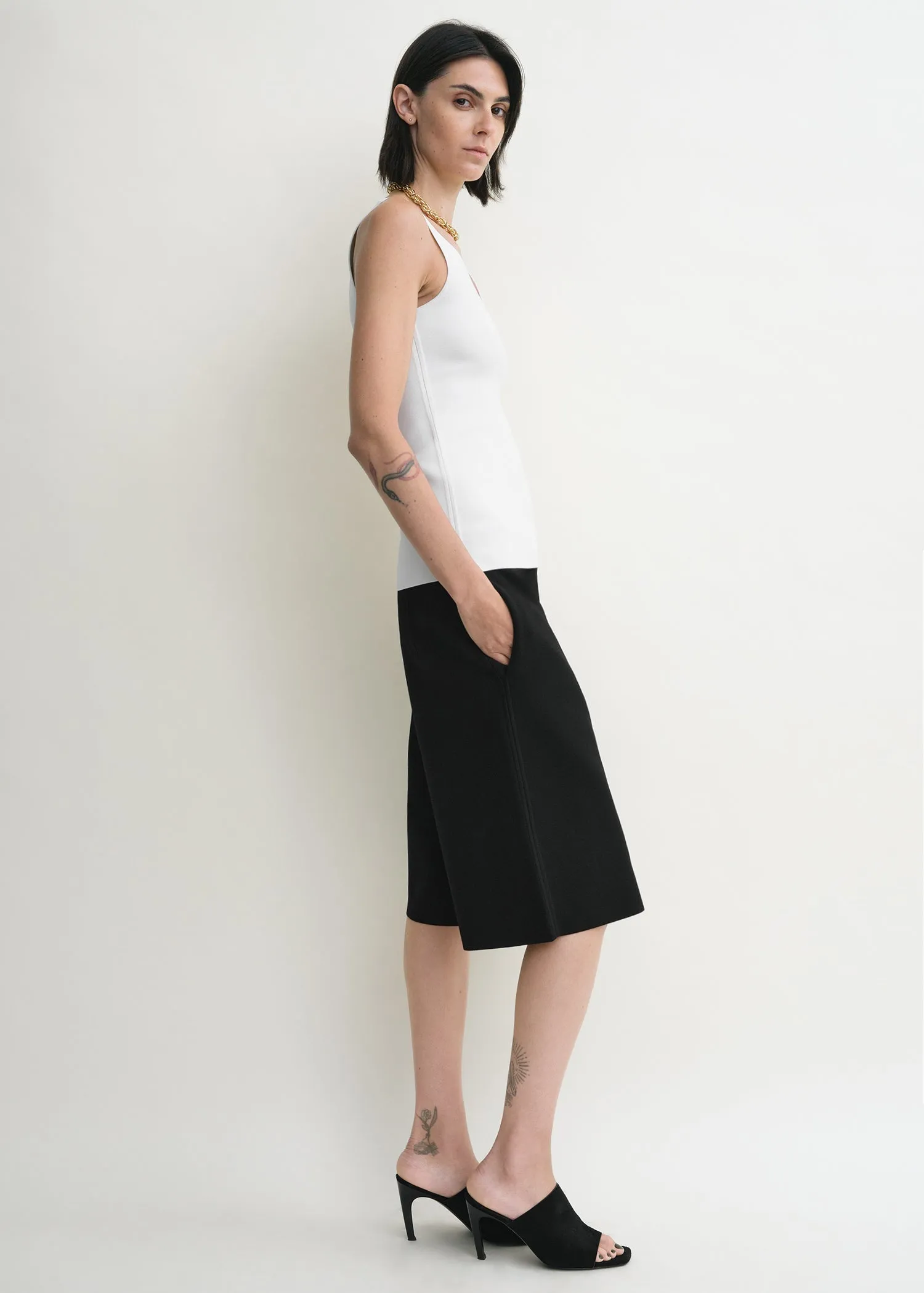 Knit shorts black sold by Toteme product image thumbnail 2