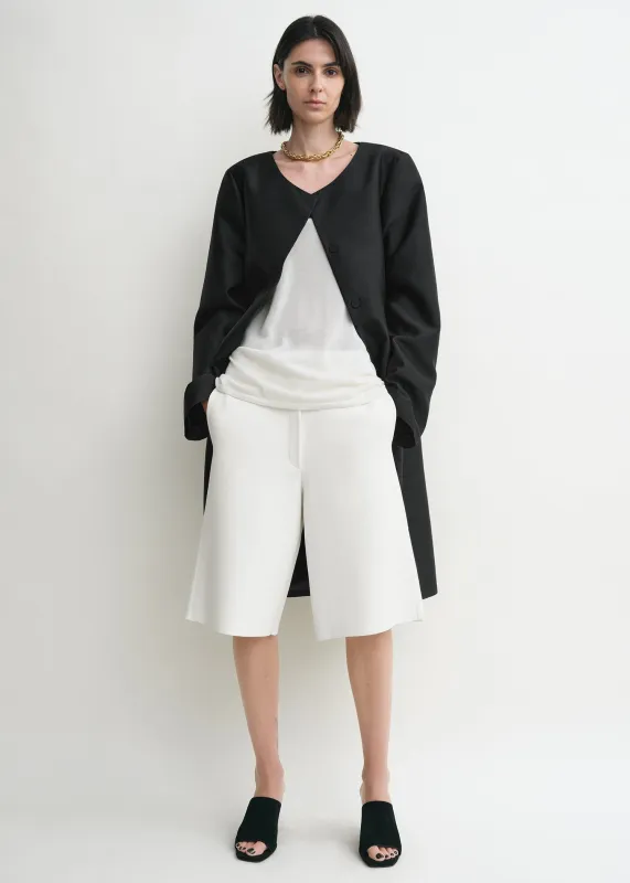 Knit shorts white sold by Toteme