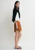 Monogram silk pj shorts terracotta sold by Toteme