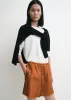 Monogram silk pj shorts terracotta sold by Toteme